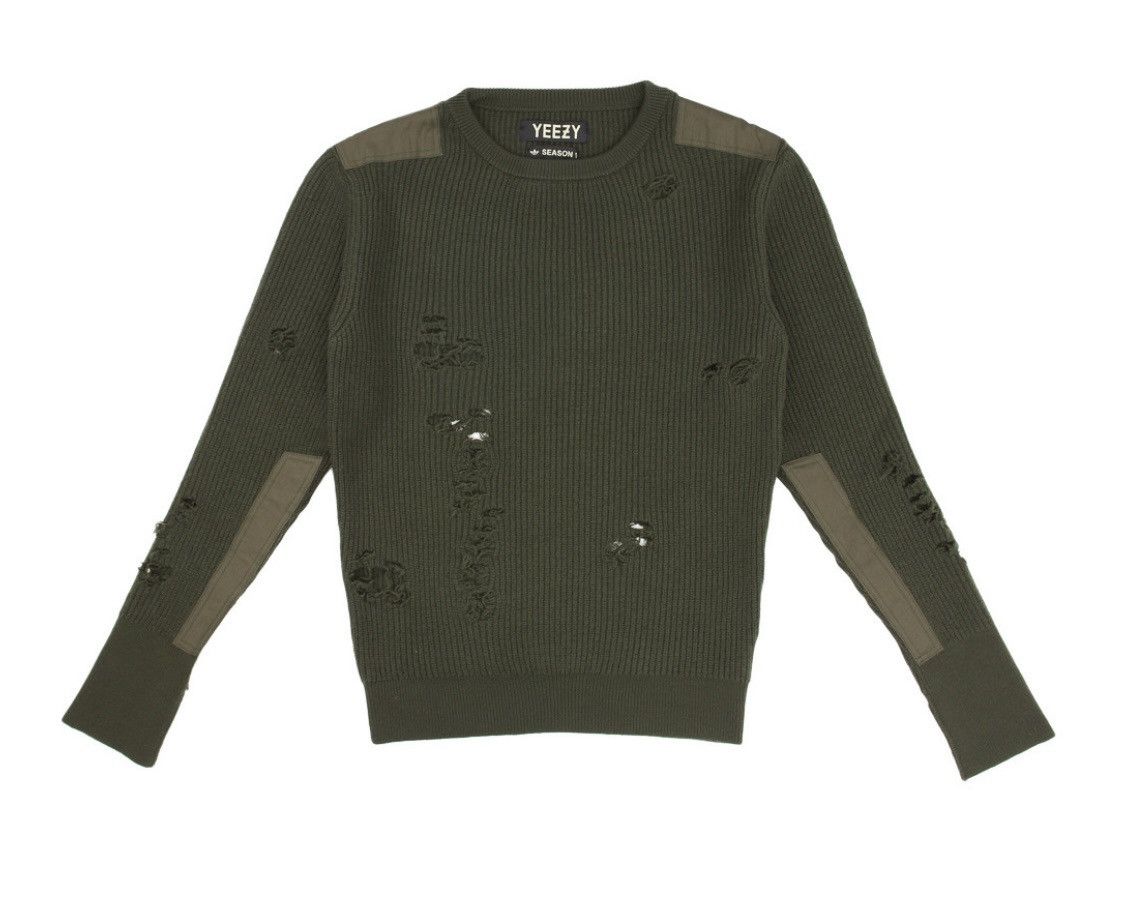 Yeezy Season NWOT Season 1 Destroyed Distressed Wool Sweater Grailed