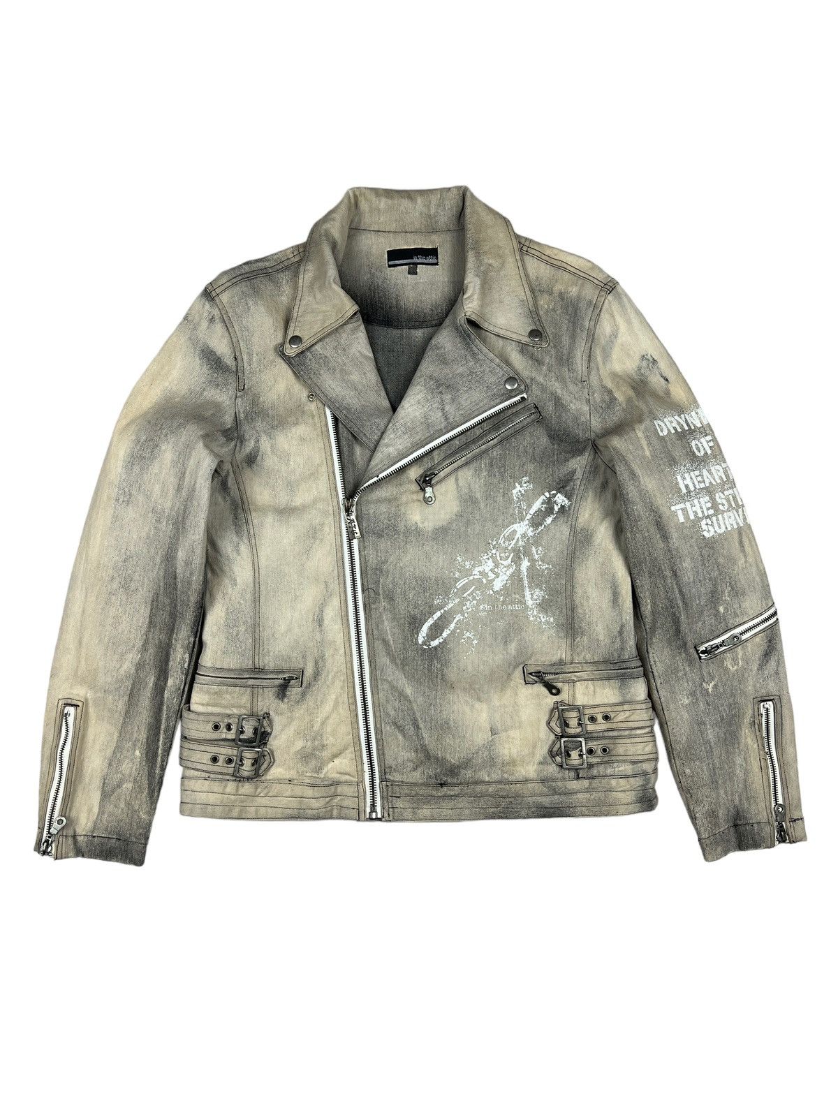 In the Attic 🇯🇵 Charcoal Finished Double Collar Punk Jacket