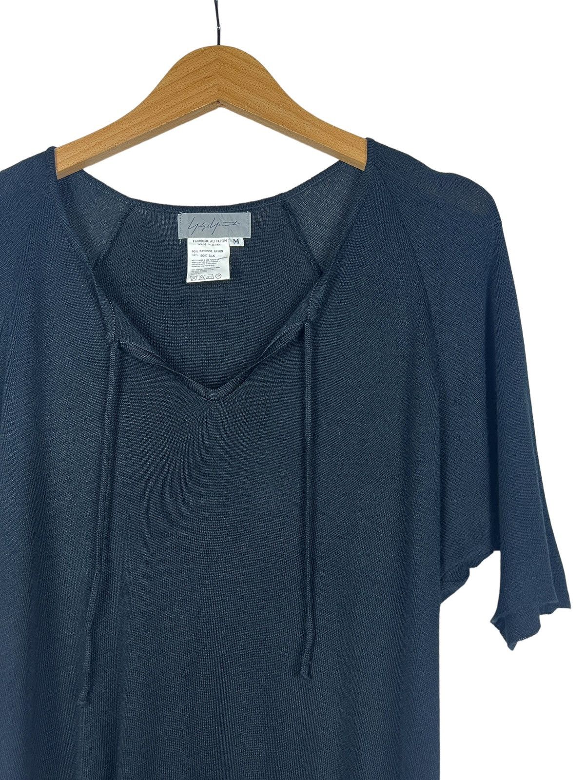Yohji Yamamoto Vintage Yohji Yamamoto SS91 Rayon Neck String Tops Size US M / EU 48-50 / 2 - 6 Thumbnail