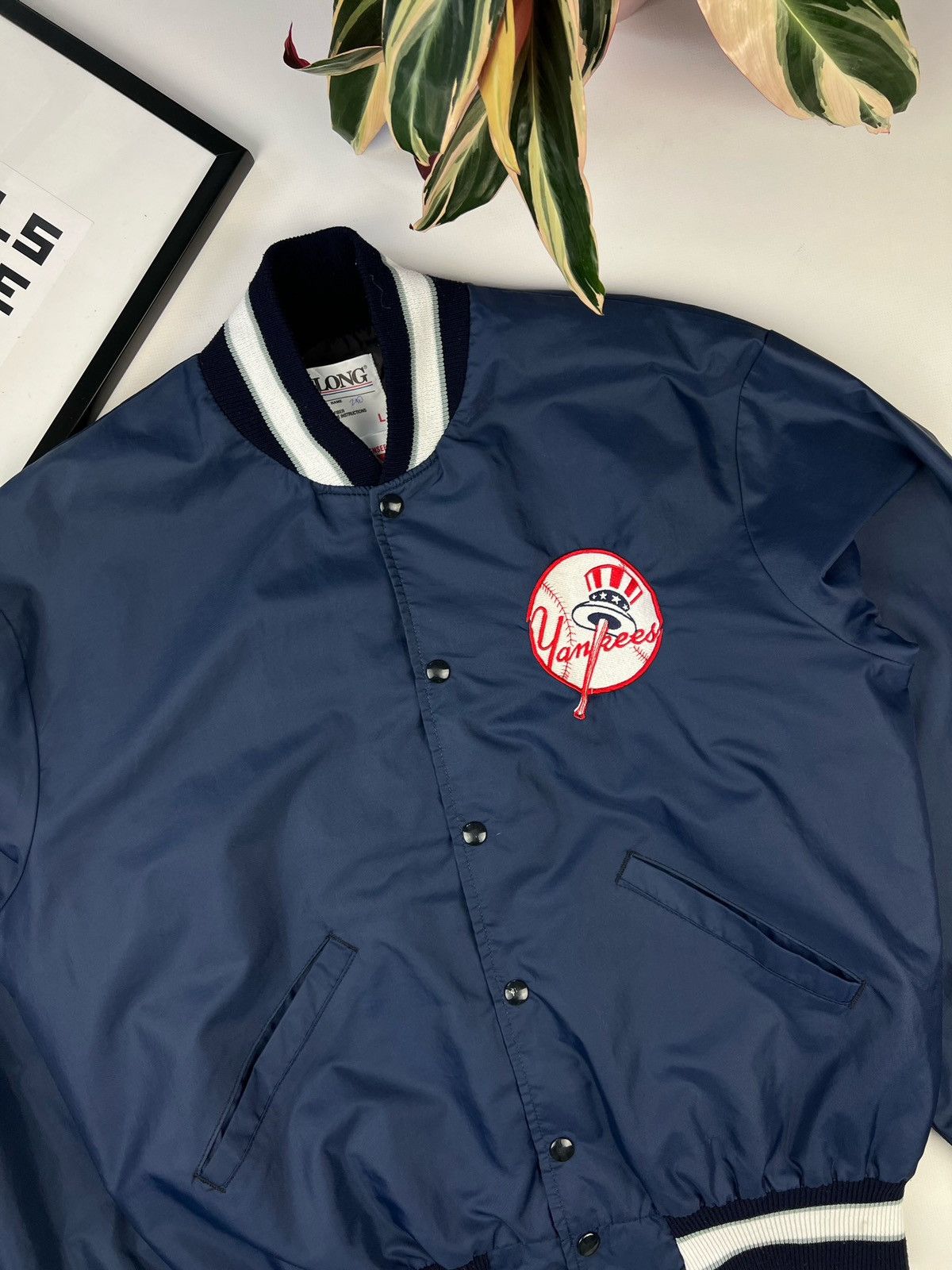 New York Yankees Vintage baseball jacket Yankees 90s 00s deLong Size US L / EU 52-54 / 3 - 3 Thumbnail
