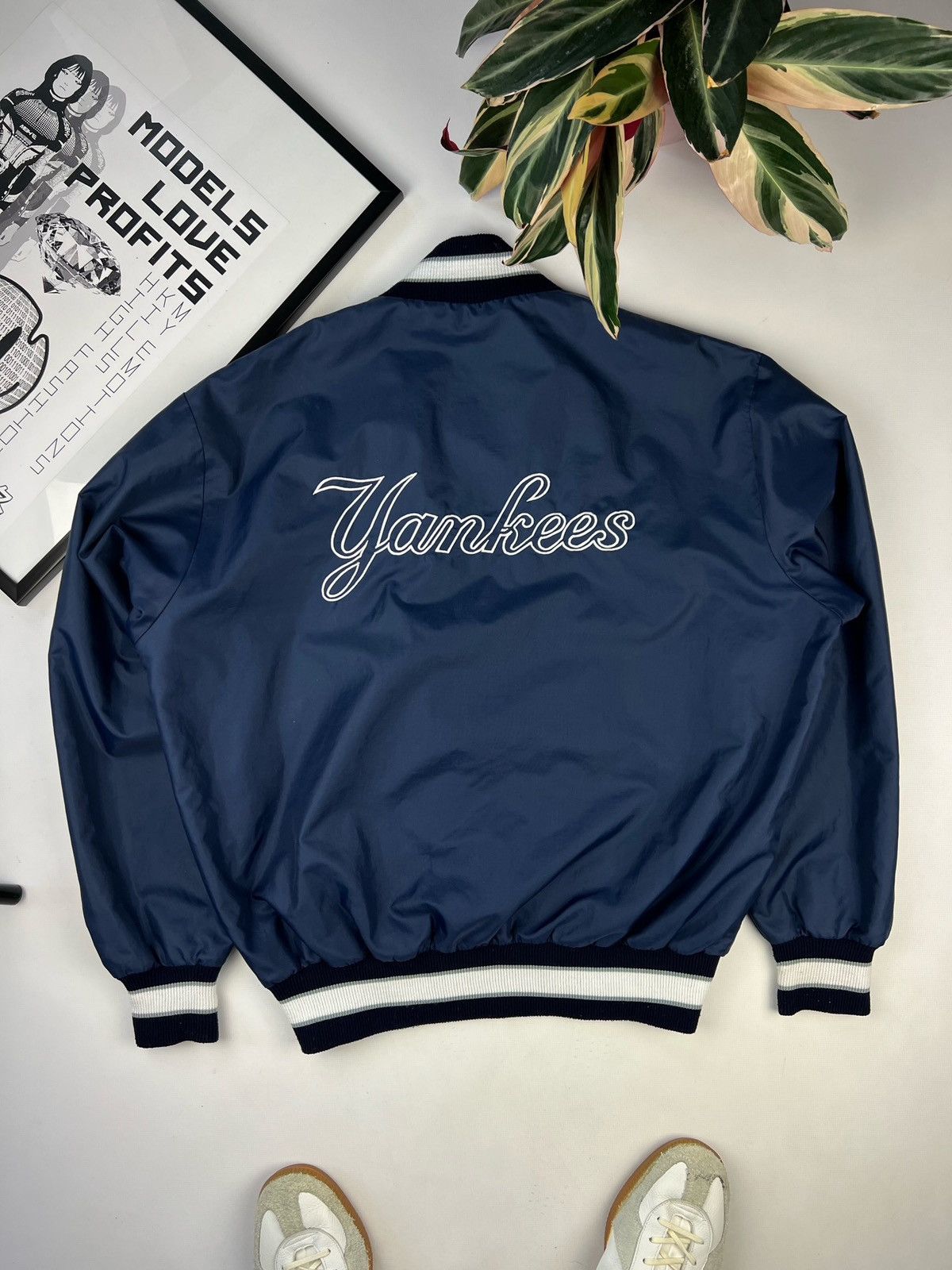 New York Yankees Vintage baseball jacket Yankees 90s 00s deLong Size US L / EU 52-54 / 3 - 1 Thumbnail