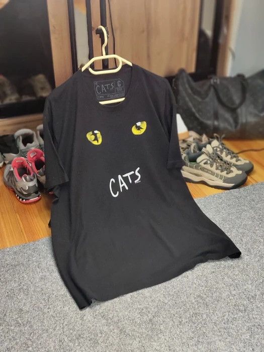 Vintage Vintage Eyes Cats Musical 1981 Black Basic T Shirt Size US XL / EU 56 / 4 - 10 Thumbnail