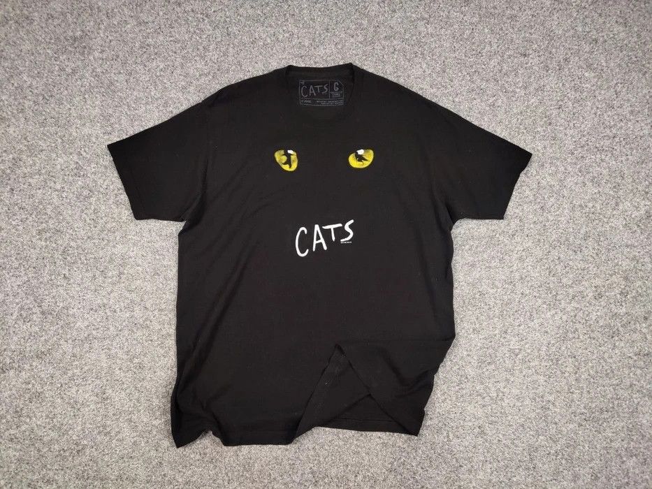 Vintage Vintage Eyes Cats Musical 1981 Black Basic T Shirt Size US XL / EU 56 / 4 - 6 Thumbnail