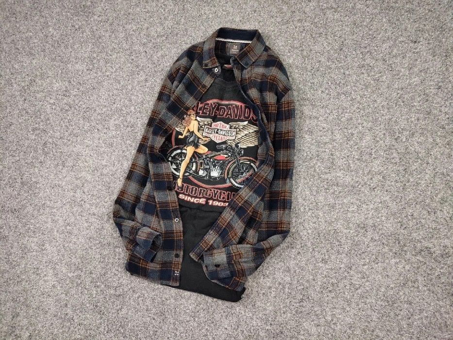 Flannel Vintage Flannel Shirt Travis Scott Style Streetwear Hype Size US M / EU 48-50 / 2 - 5 Thumbnail