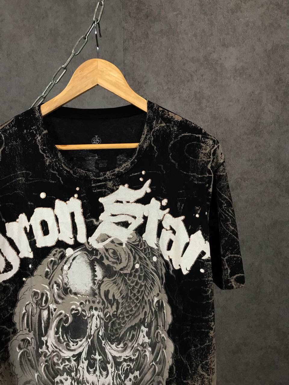 Affliction Iron Star skull Affliction style overprinted rock tee Size US L / EU 52-54 / 3 - 3 Thumbnail