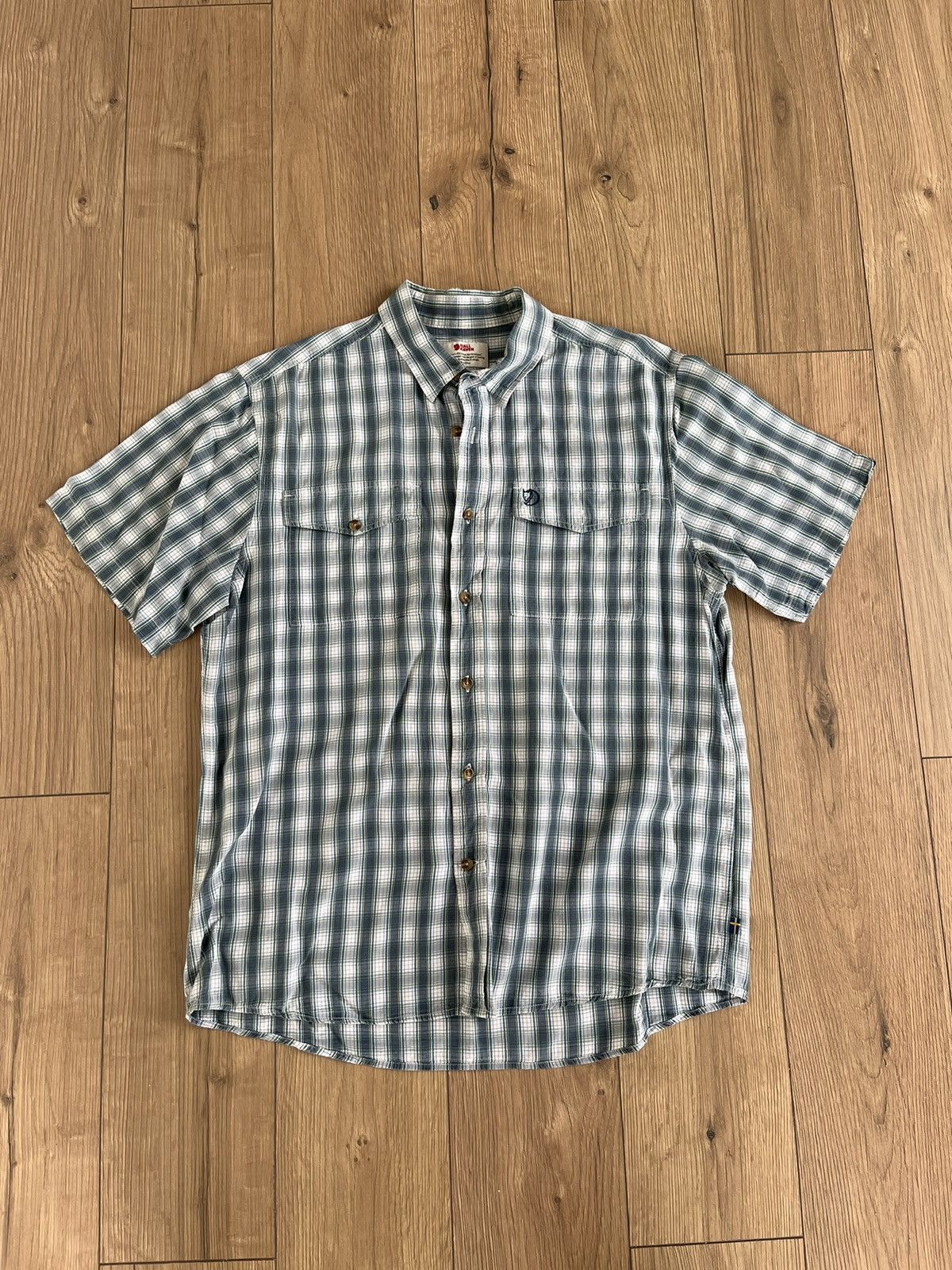 Fjallraven Fjallraven Ovik Short Sleeve Checked Shirt Size US XL / EU 56 / 4 - 1 Thumbnail