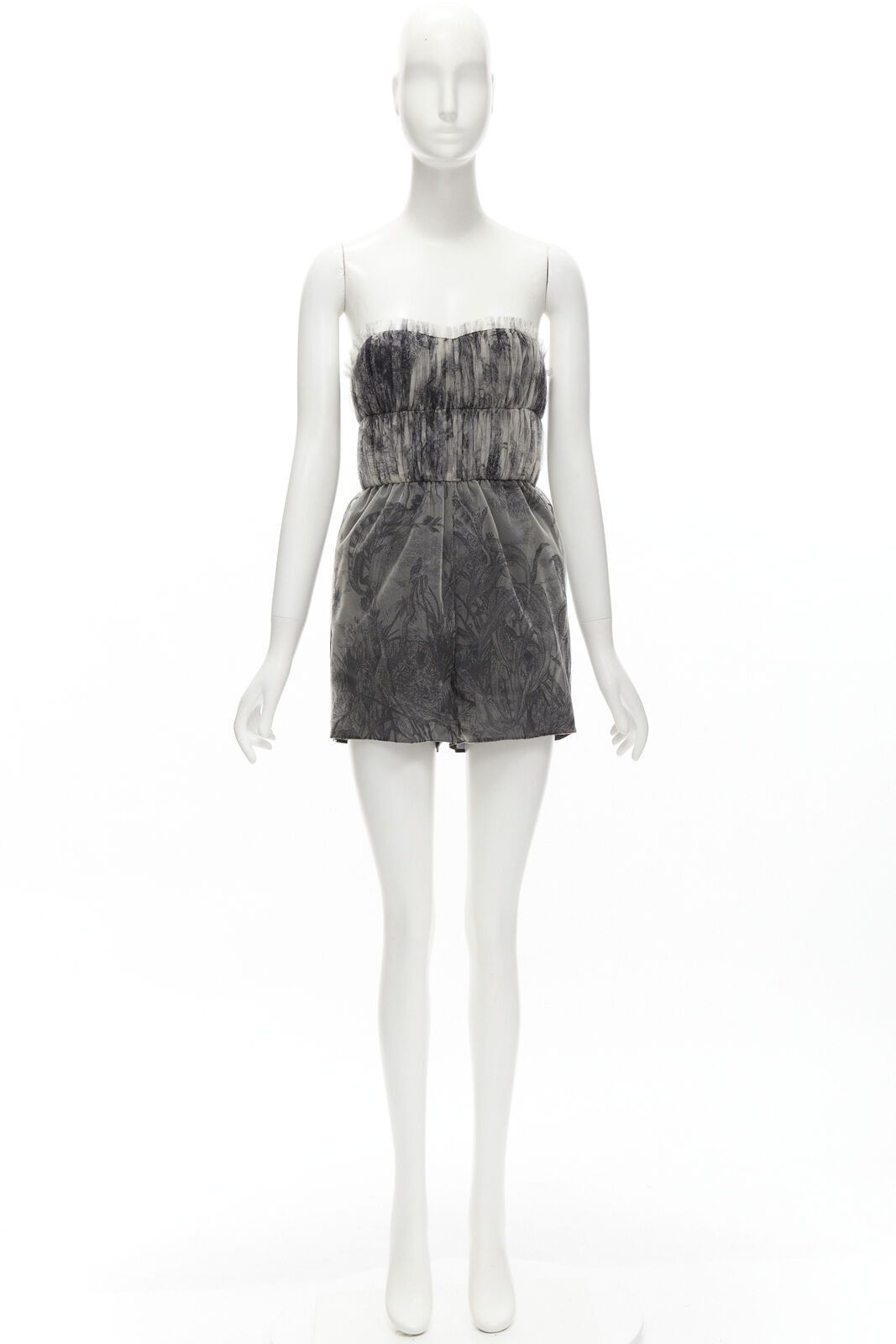 Dior new CHRISTIAN DIOR Fantaisie Dioriviera tulle gathered pleated romper FR34 XS Size 26" / US 2 / IT 38 - 10 Preview