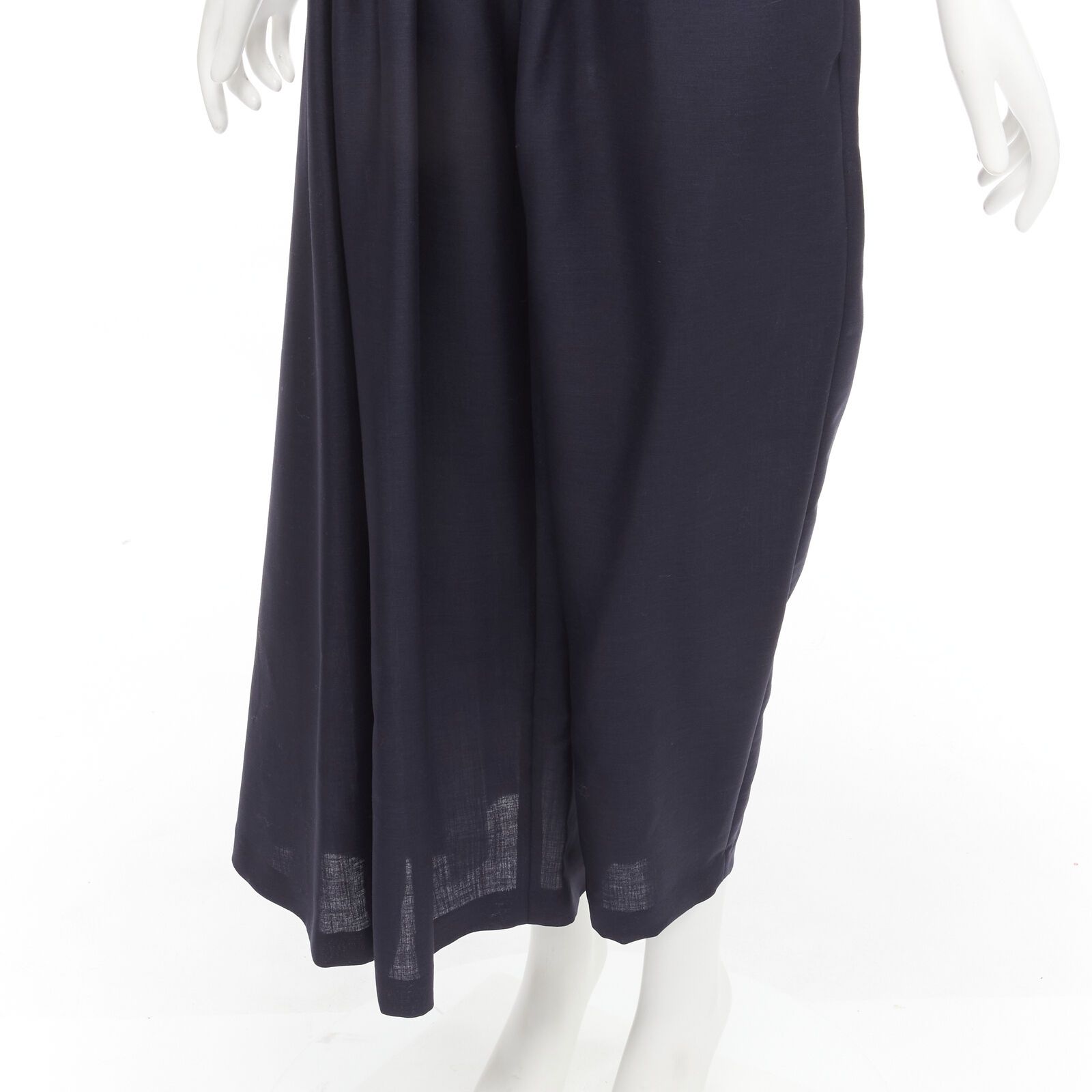 Dior CHRISTIAN DIOR Raf Simons navy asymmetrical leg strapless corset jumpsuit FR36 S Size 27" / US 4 / IT 40 - 8 Thumbnail