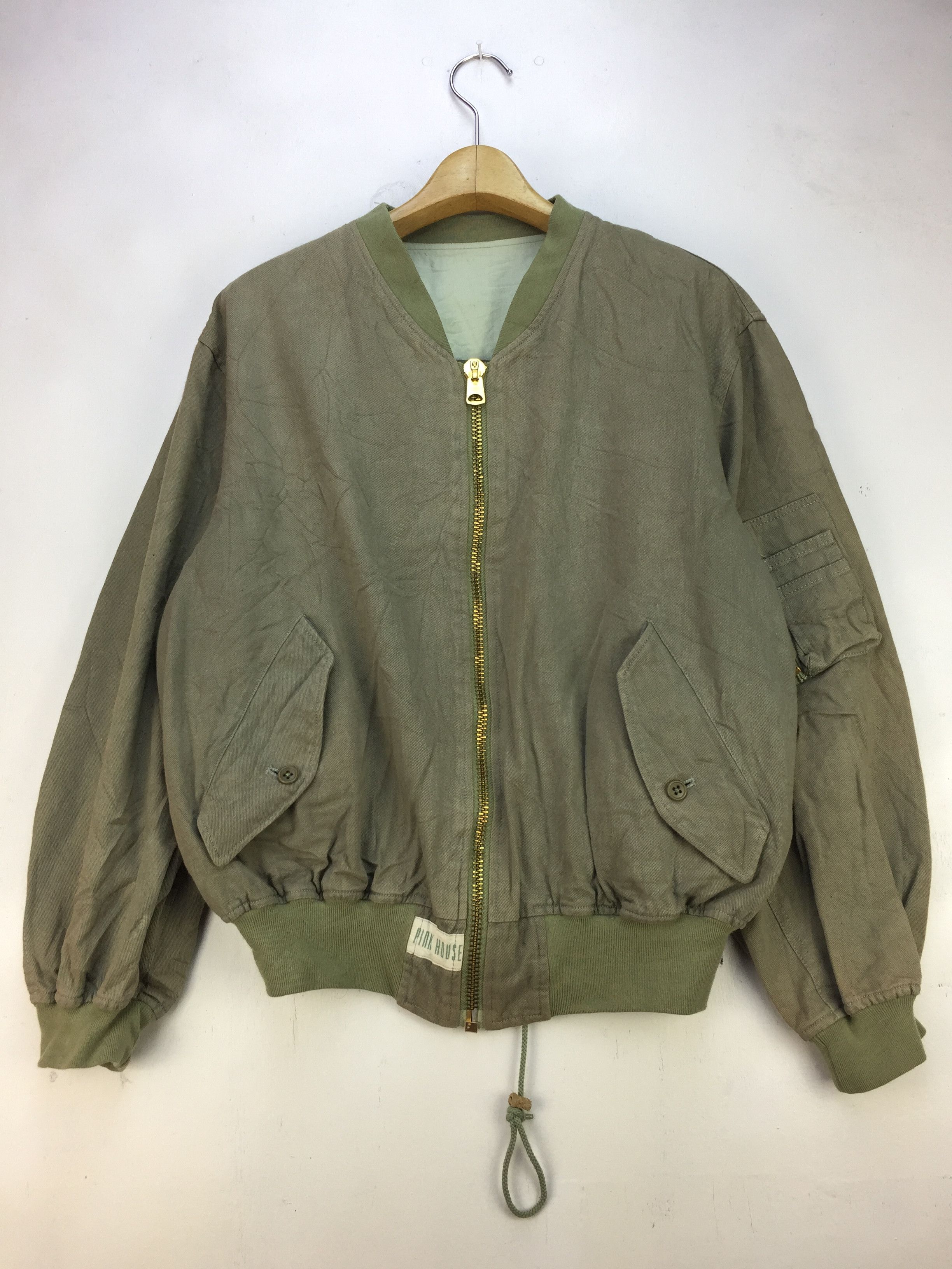 Karl Helmut VINTAGE PINK HOUSE SPELL OUT RIVERSIBLE BOMBER JACKET Size US L / EU 52-54 / 3 - 3 Thumbnail