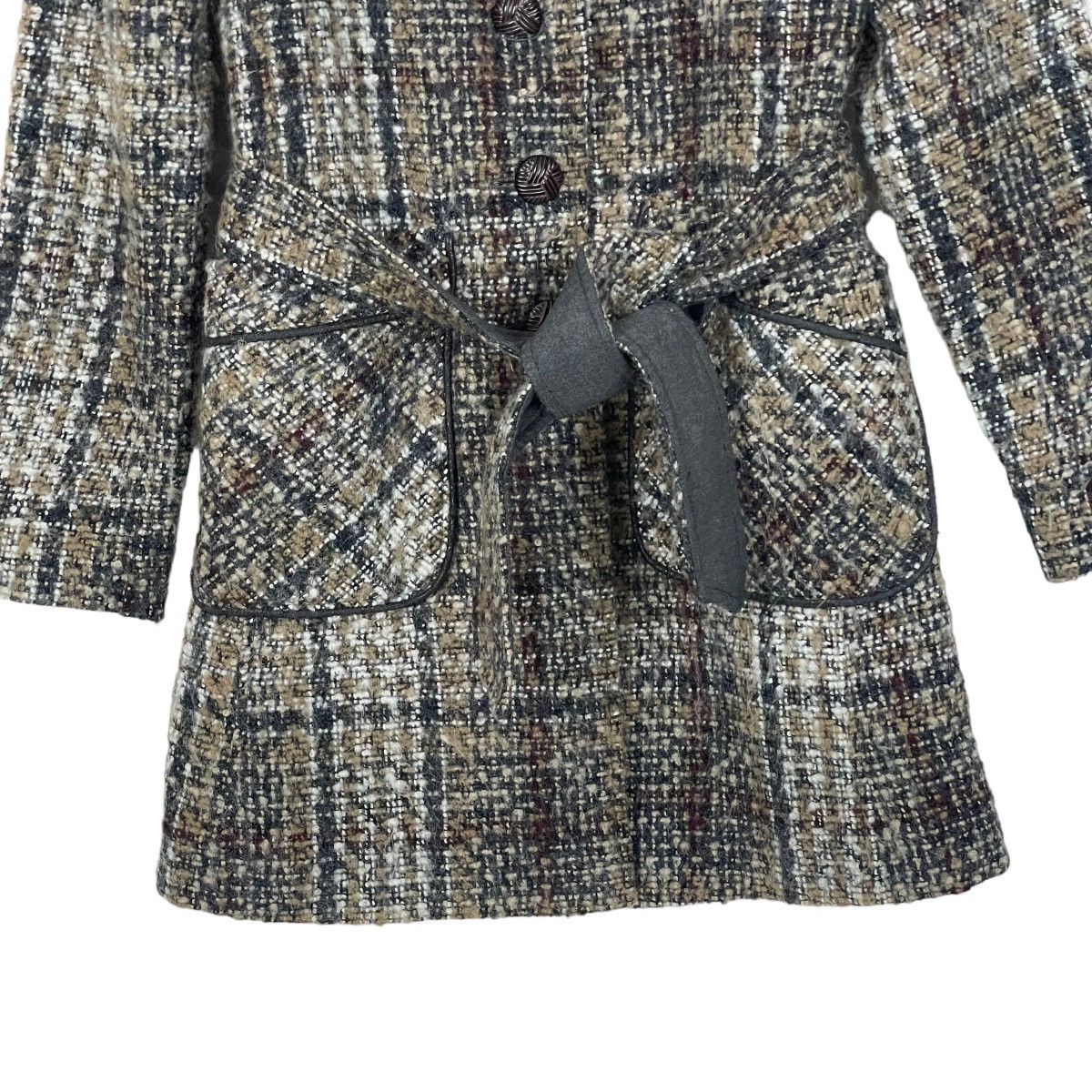 DKNY DKNY Belted Plaid Walker Coat Size XS / US 0-2 / IT 36-38 - 10 Thumbnail