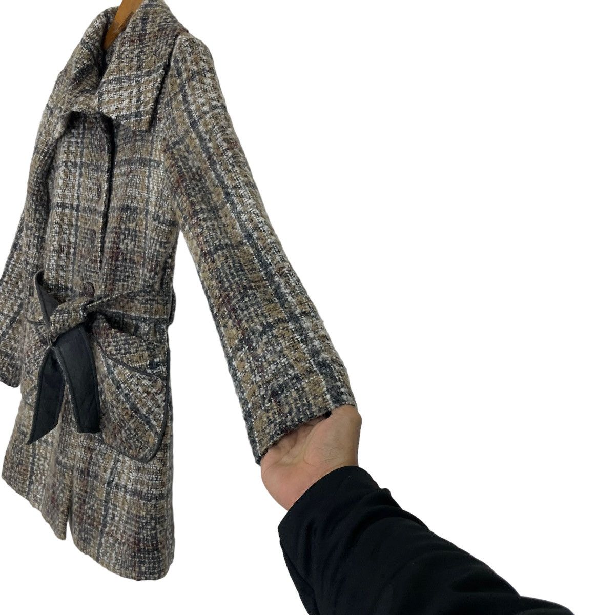 DKNY DKNY Belted Plaid Walker Coat Size XS / US 0-2 / IT 36-38 - 9 Thumbnail