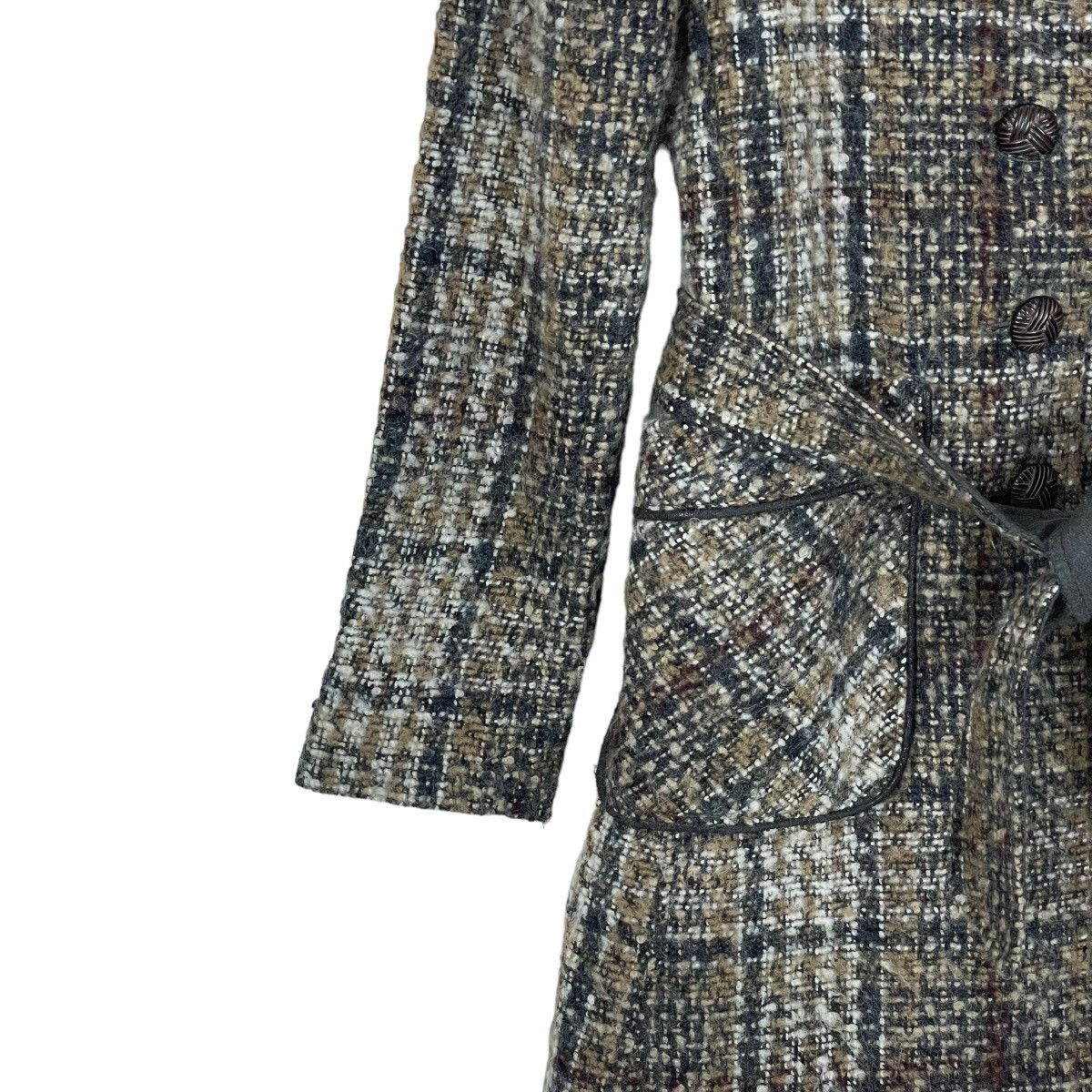 DKNY DKNY Belted Plaid Walker Coat Size XS / US 0-2 / IT 36-38 - 4 Thumbnail