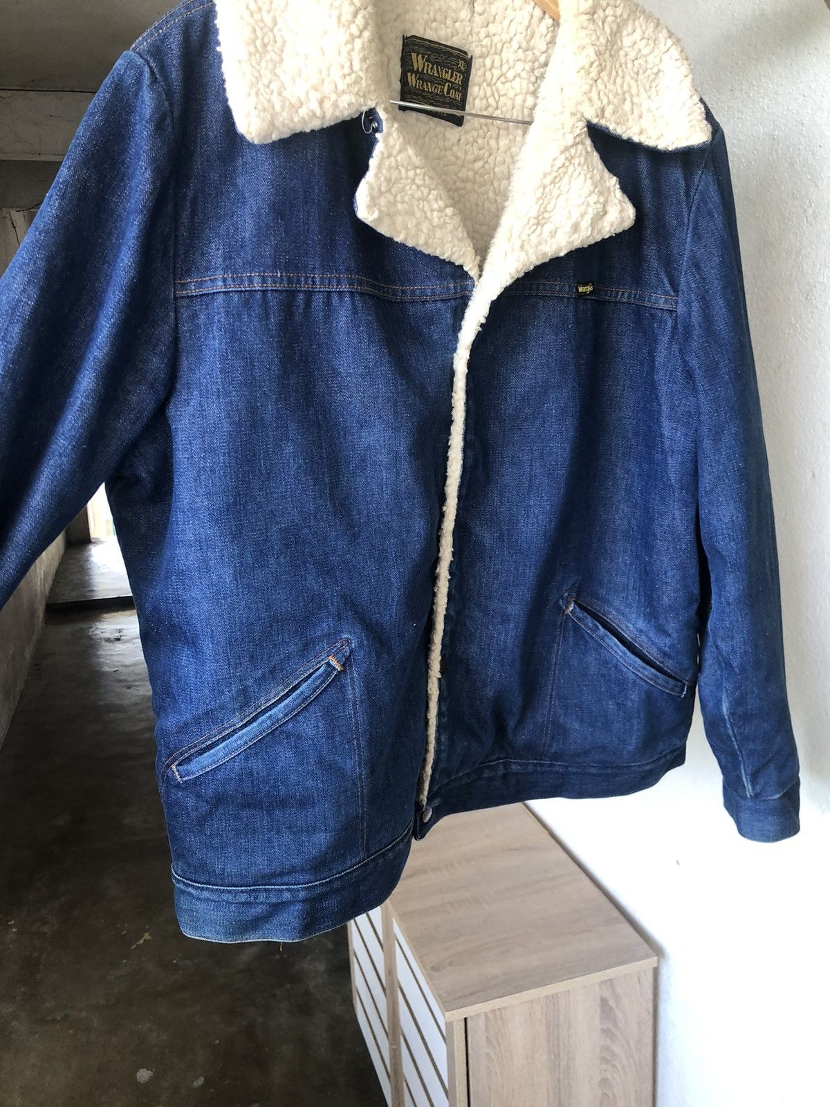 Vintage Vintage 90s Wrangler Denim Sherpa Jacket Winter Size US XL / EU 56 / 4 - 13 Thumbnail