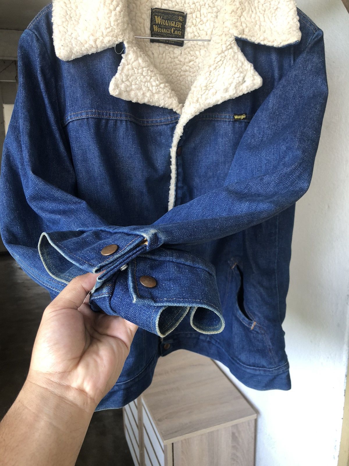Vintage Vintage 90s Wrangler Denim Sherpa Jacket Winter Size US XL / EU 56 / 4 - 11 Thumbnail