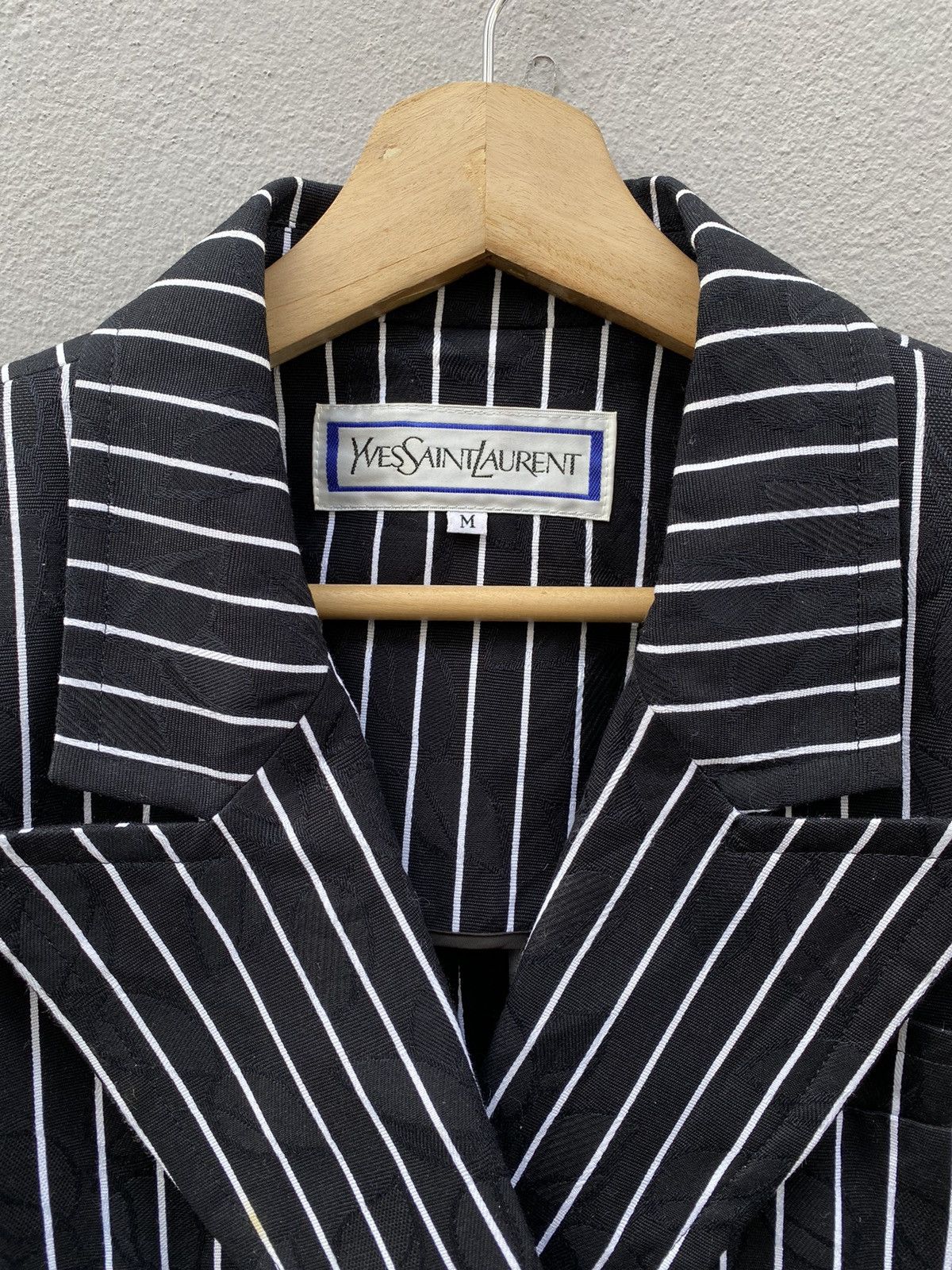 Yves Saint Laurent 🖤RARE🖤Yves Saint Laurent Pinstripes + Floral Double Breasted Size M / US 6-8 / IT 42-44 - 4 Thumbnail