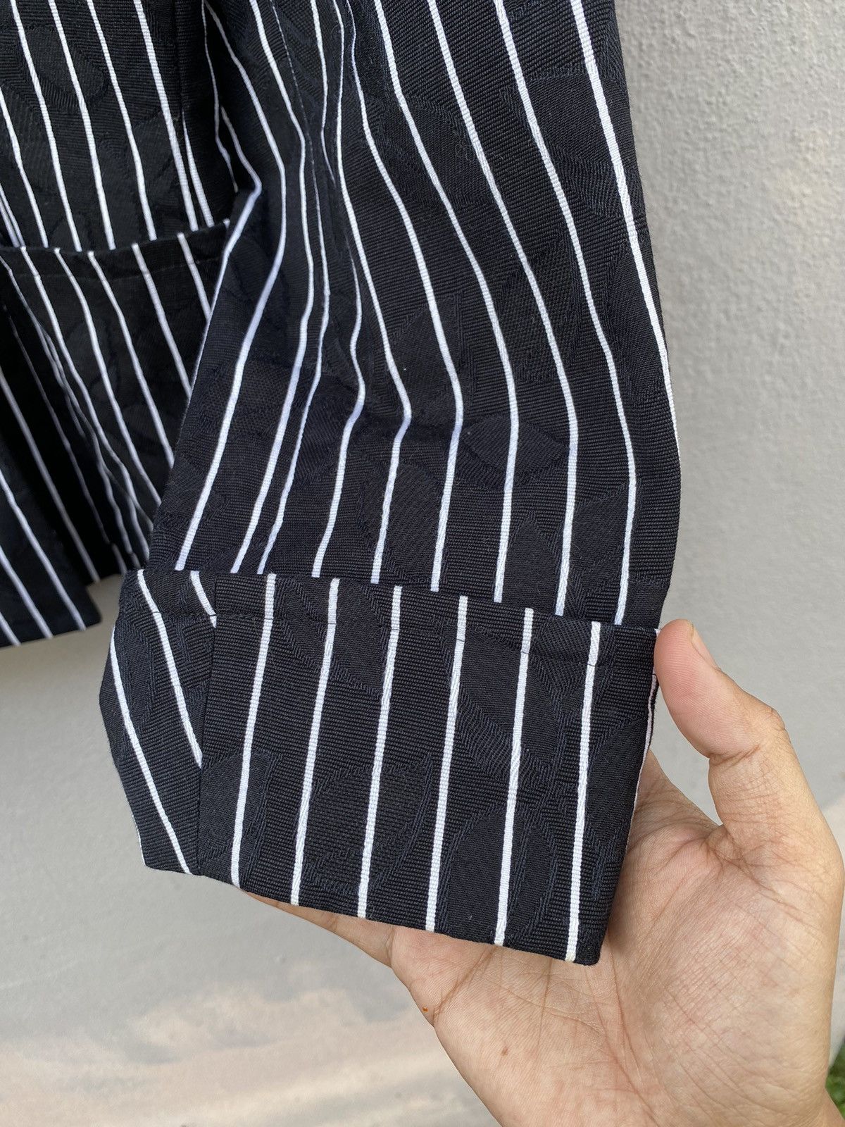 Yves Saint Laurent 🖤RARE🖤Yves Saint Laurent Pinstripes + Floral Double Breasted Size M / US 6-8 / IT 42-44 - 13 Thumbnail