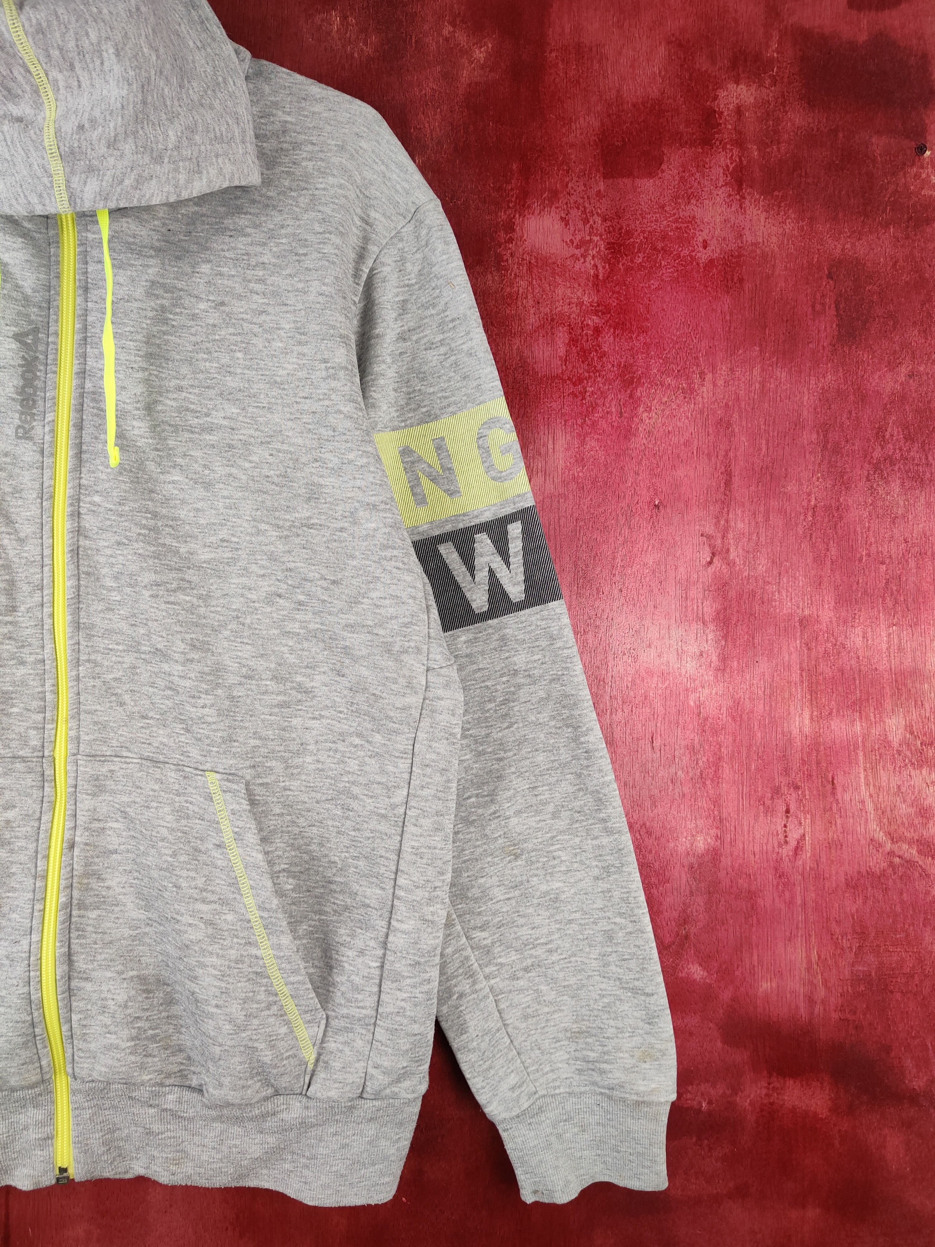 Japanese Brand × Reebok Reebok sportwear vintage Gray Hoodie Sweater #466B Size US L / EU 52-54 / 3 - 8 Thumbnail