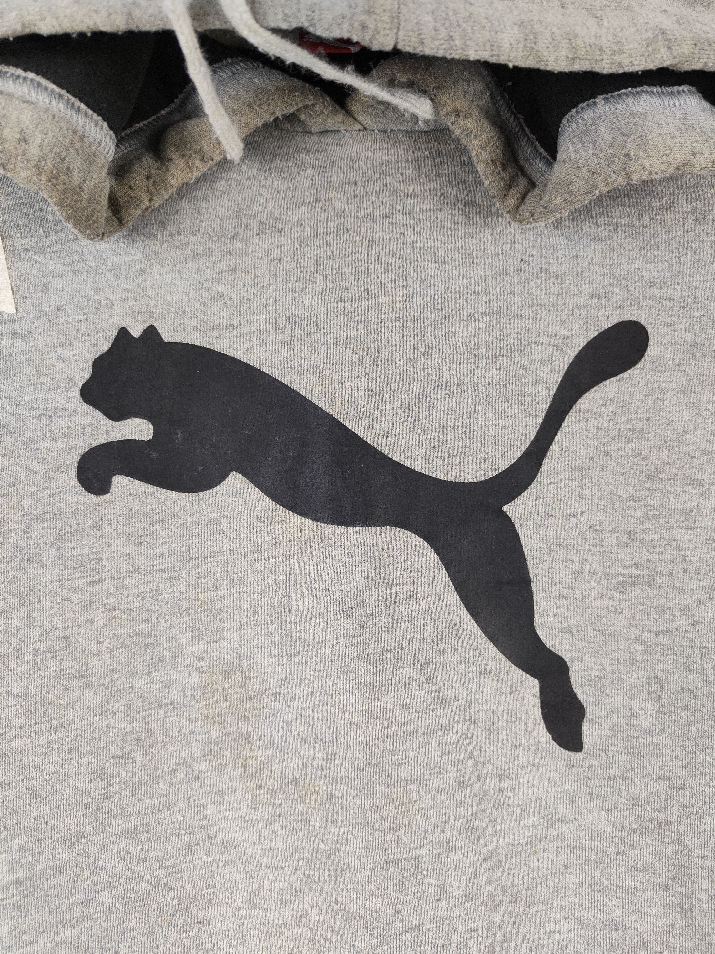 Japanese Brand Puma sportwear big logo Gray Hoodie Sweatshirt #439B Size US L / EU 52-54 / 3 - 3 Thumbnail