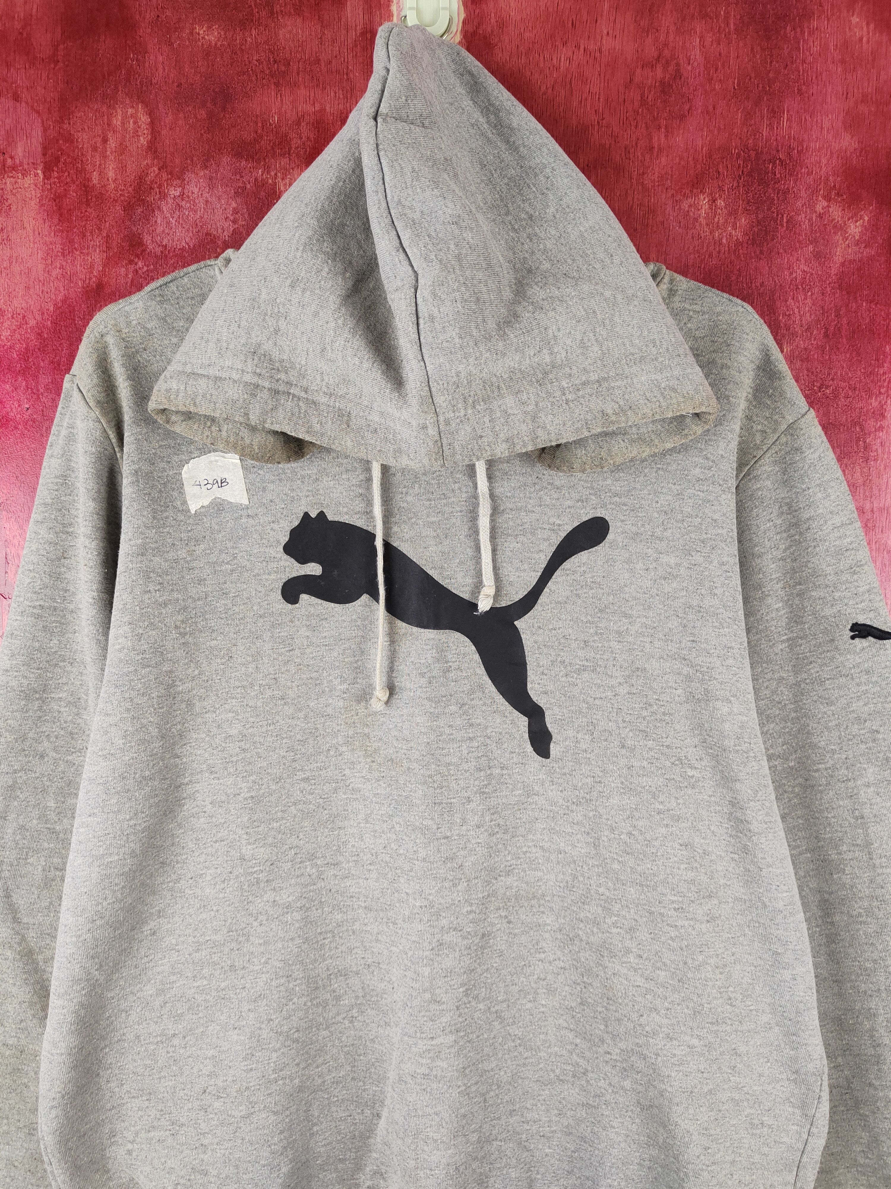Japanese Brand Puma sportwear big logo Gray Hoodie Sweatshirt #439B Size US L / EU 52-54 / 3 - 2 Thumbnail
