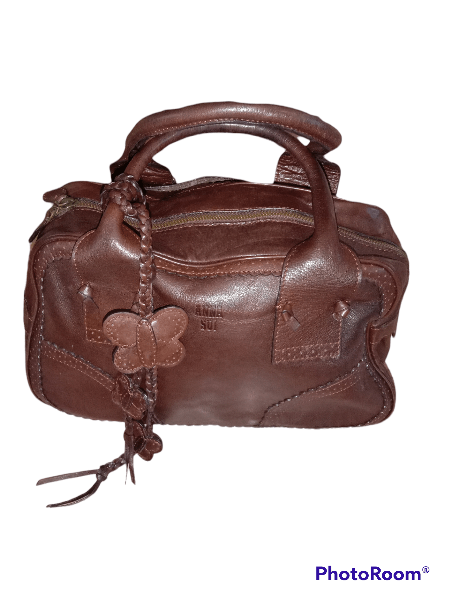 ANNA SUI Leather Hand Carry Bag