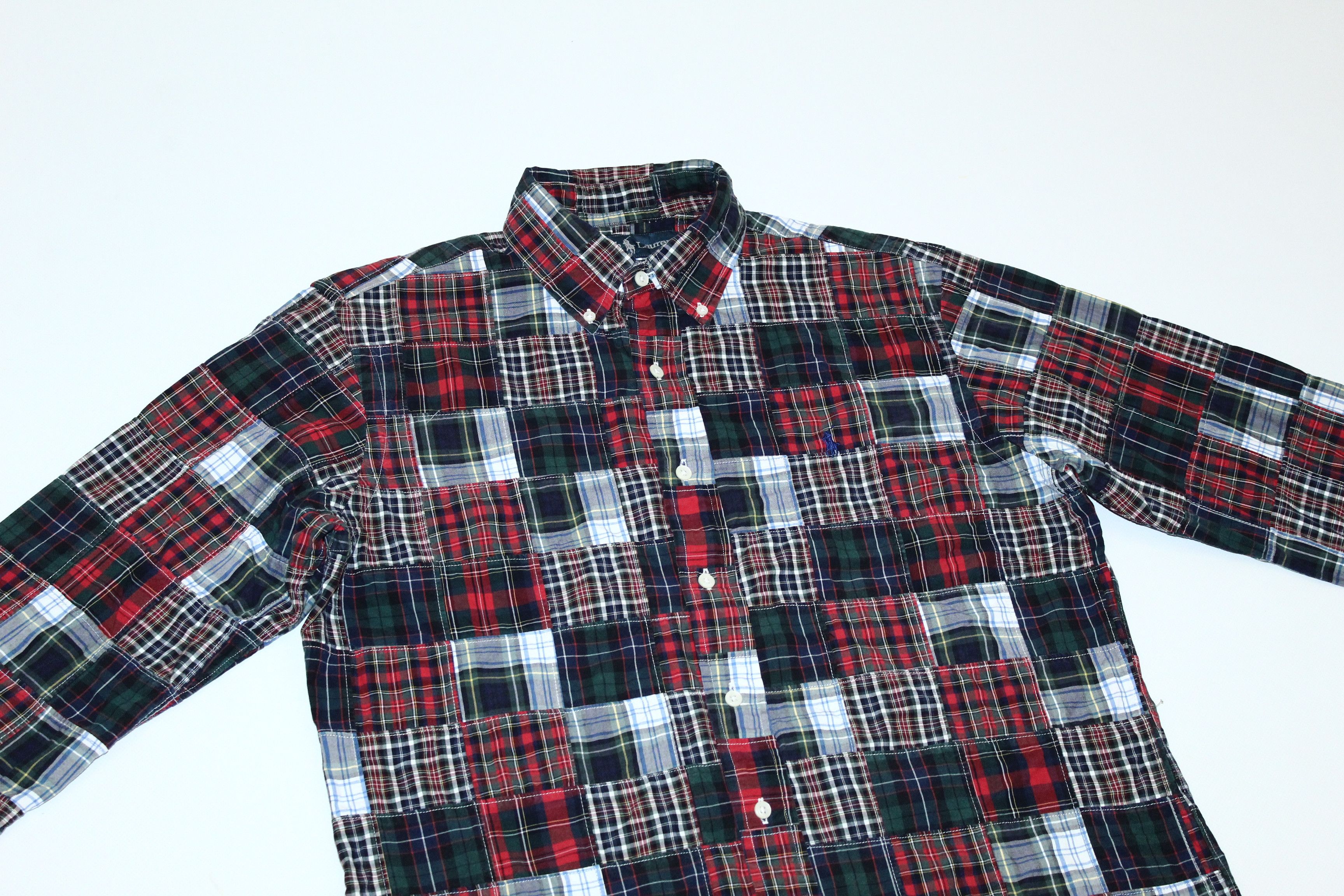 Polo Ralph Lauren VTG Ralph Lauren Tartan Madras Patchwork Casual Shirt Size US M / EU 48-50 / 2 - 5 Thumbnail