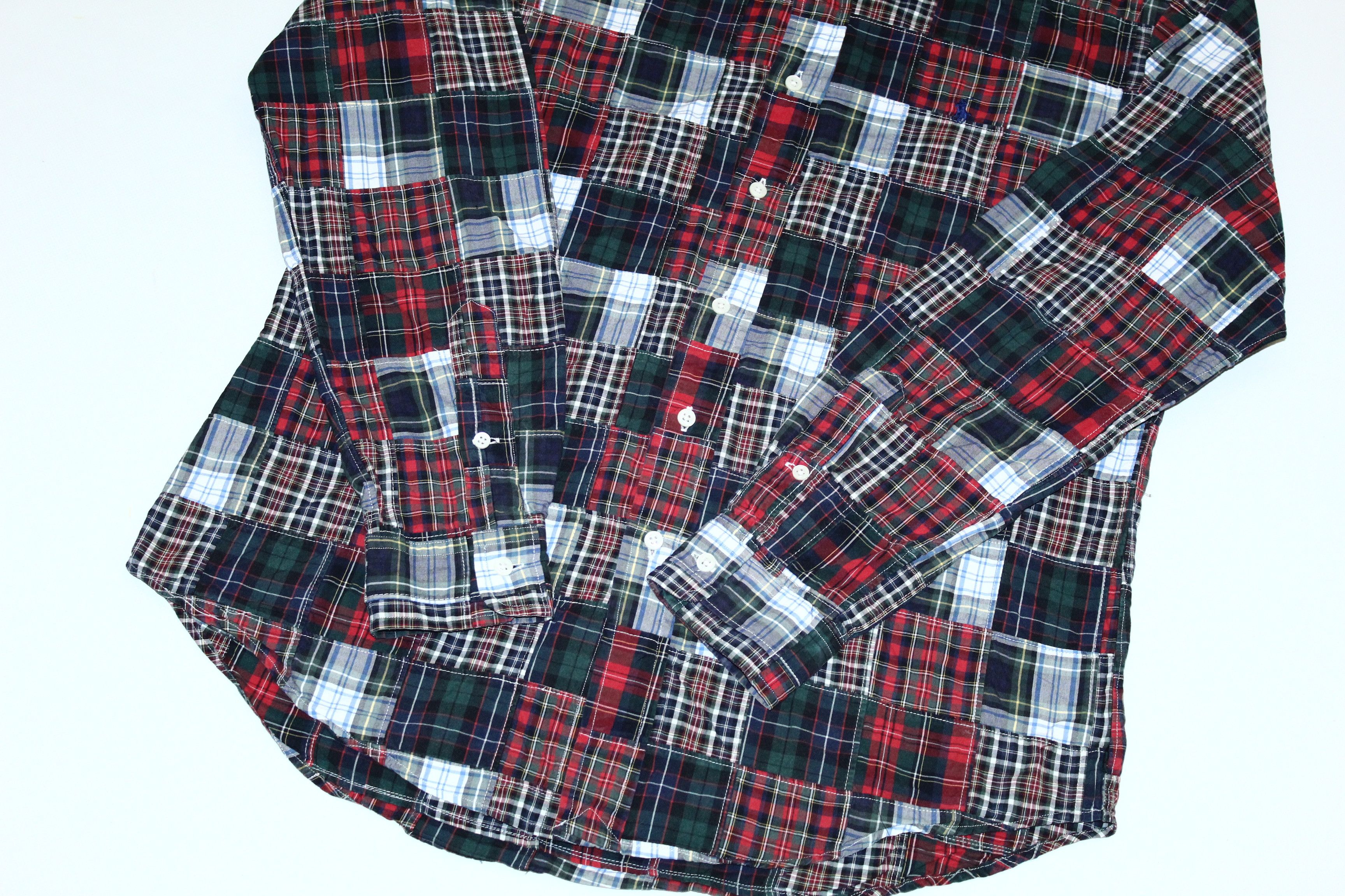 Polo Ralph Lauren VTG Ralph Lauren Tartan Madras Patchwork Casual Shirt Size US M / EU 48-50 / 2 - 6 Thumbnail
