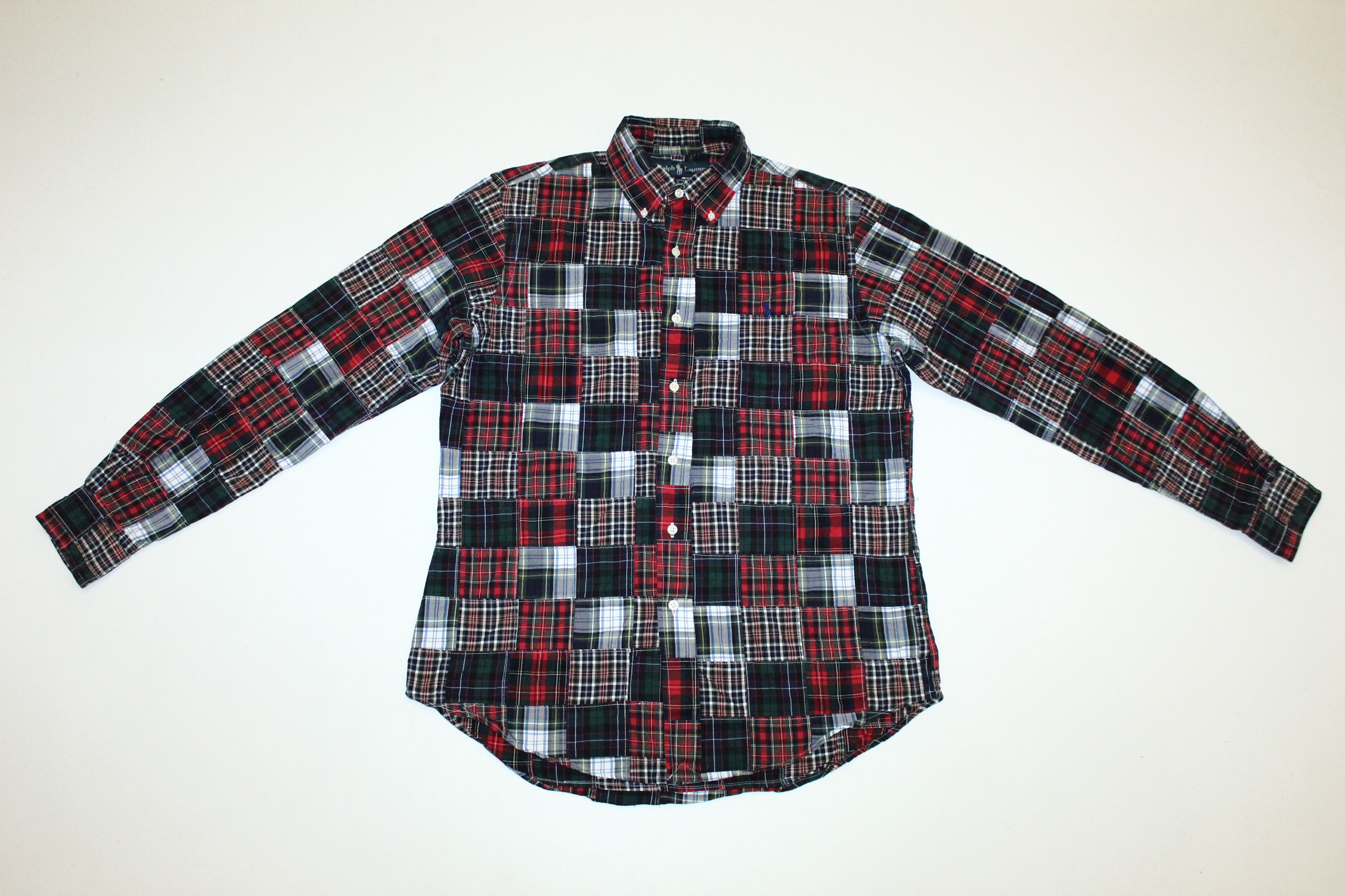 Polo Ralph Lauren VTG Ralph Lauren Tartan Madras Patchwork Casual Shirt Size US M / EU 48-50 / 2 - 2 Thumbnail