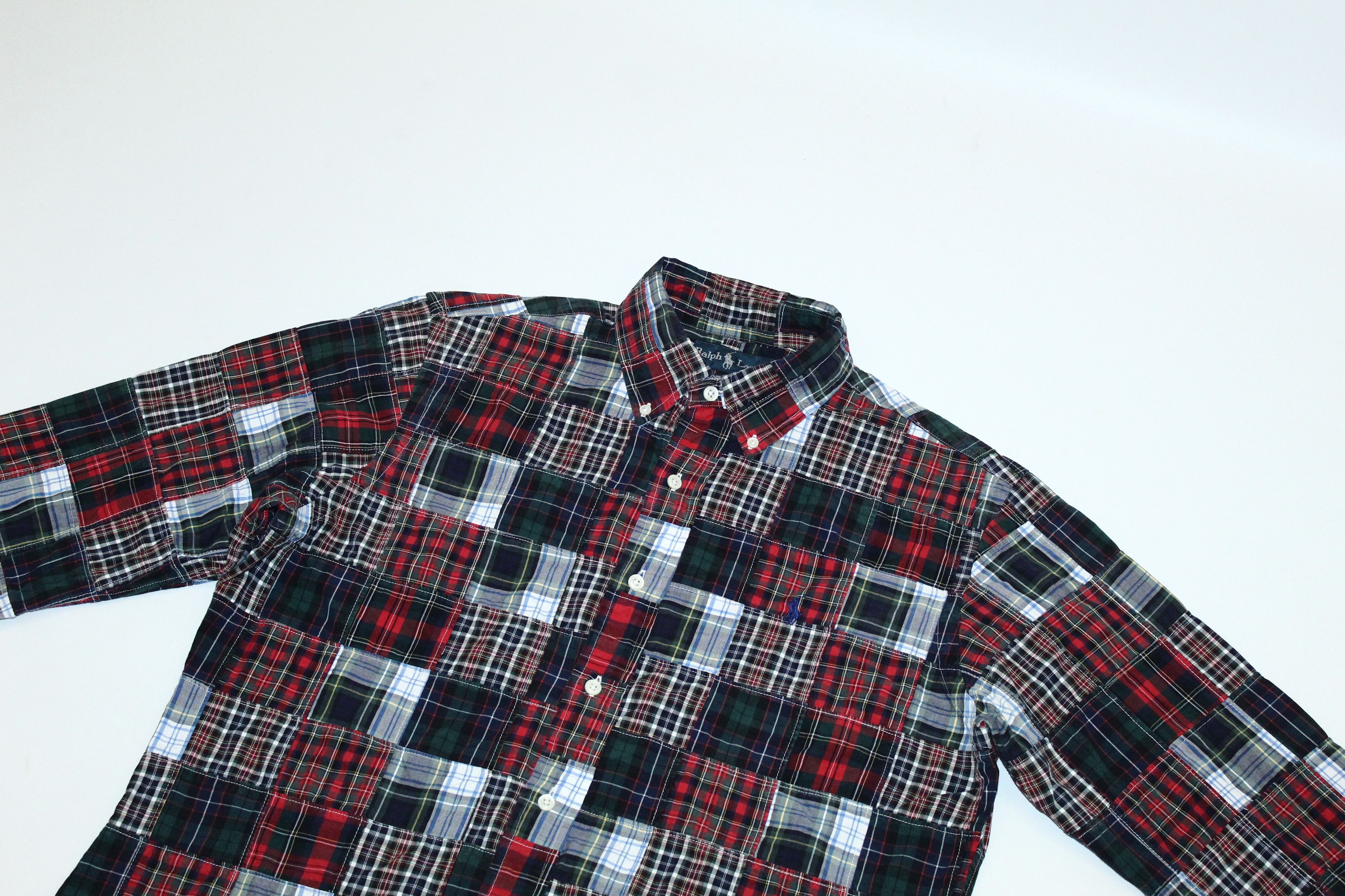 Polo Ralph Lauren VTG Ralph Lauren Tartan Madras Patchwork Casual Shirt Size US M / EU 48-50 / 2 - 4 Thumbnail