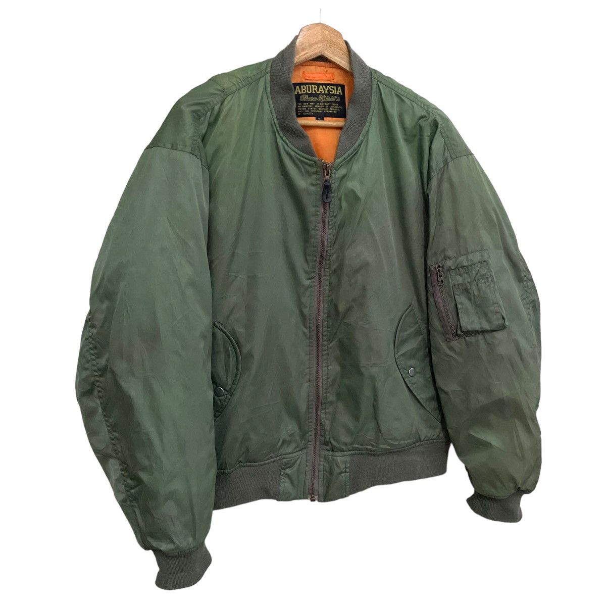 Japanese Brand 💥 ABURAYSIA JAPAN BOMBER MA1 FLIGHT JACKET Size US L / EU 52-54 / 3 - 3 Thumbnail
