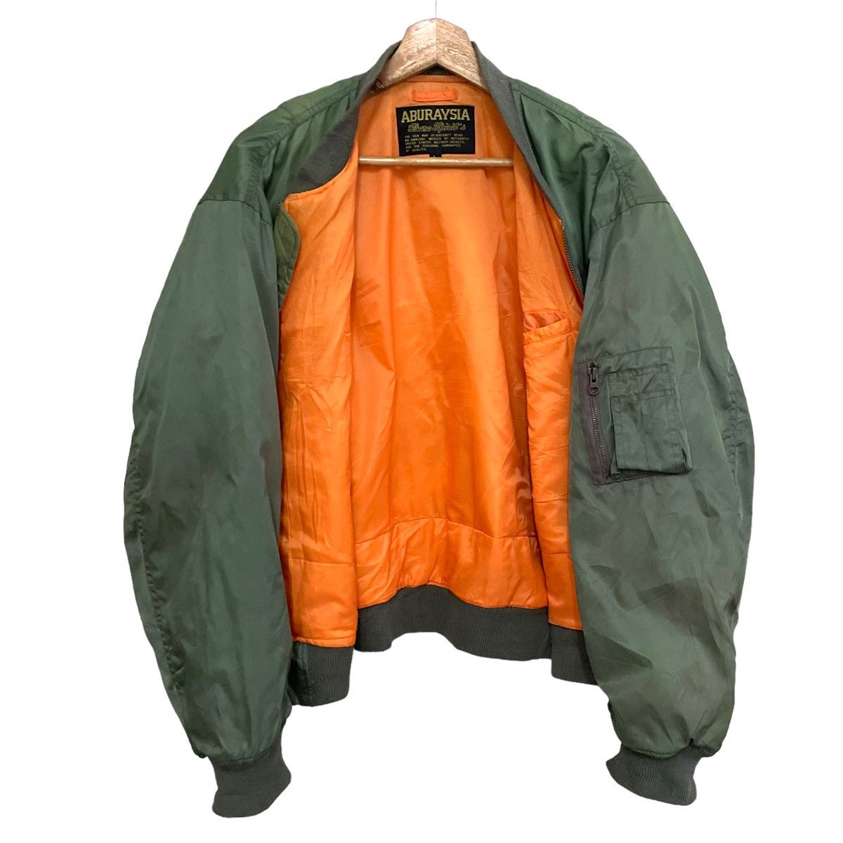 Japanese Brand 💥 ABURAYSIA JAPAN BOMBER MA1 FLIGHT JACKET Size US L / EU 52-54 / 3 - 5 Thumbnail