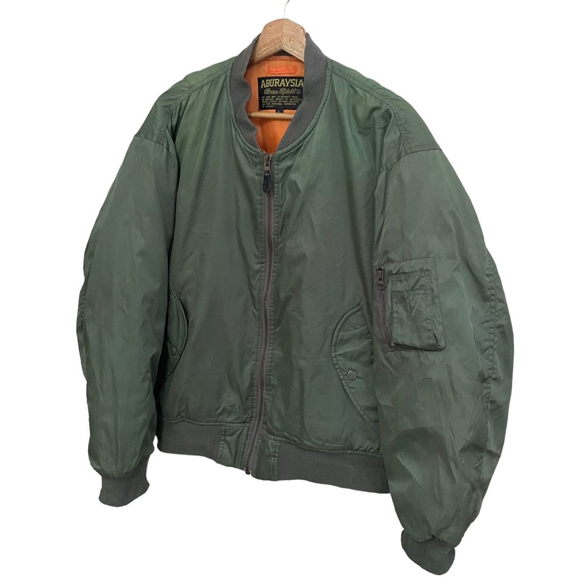 Japanese Brand 💥 ABURAYSIA JAPAN BOMBER MA1 FLIGHT JACKET Size US L / EU 52-54 / 3 - 2 Thumbnail