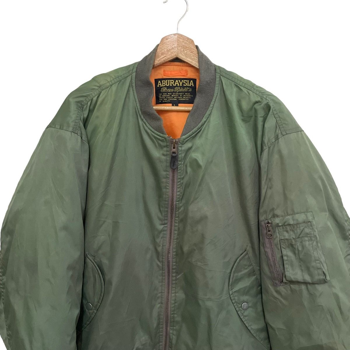 Japanese Brand 💥 ABURAYSIA JAPAN BOMBER MA1 FLIGHT JACKET Size US L / EU 52-54 / 3 - 4 Thumbnail