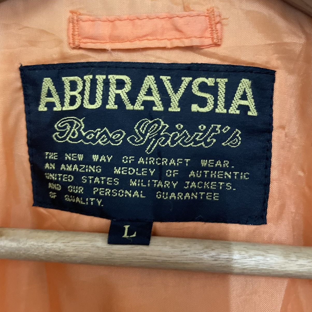 Japanese Brand 💥 ABURAYSIA JAPAN BOMBER MA1 FLIGHT JACKET Size US L / EU 52-54 / 3 - 7 Thumbnail