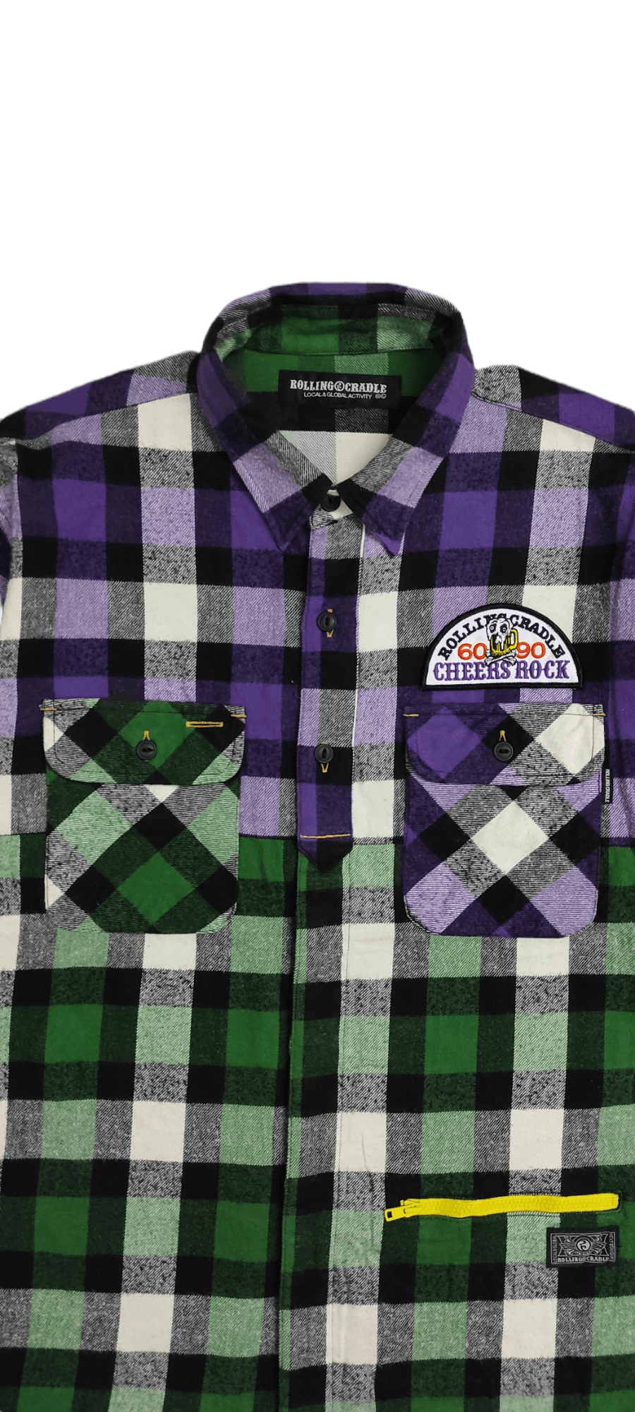 Japanese Brand ROLLING CRADLE CHEERS ROCK Lumberjacks hybrid shirt Size US L / EU 52-54 / 3 - 12 Thumbnail