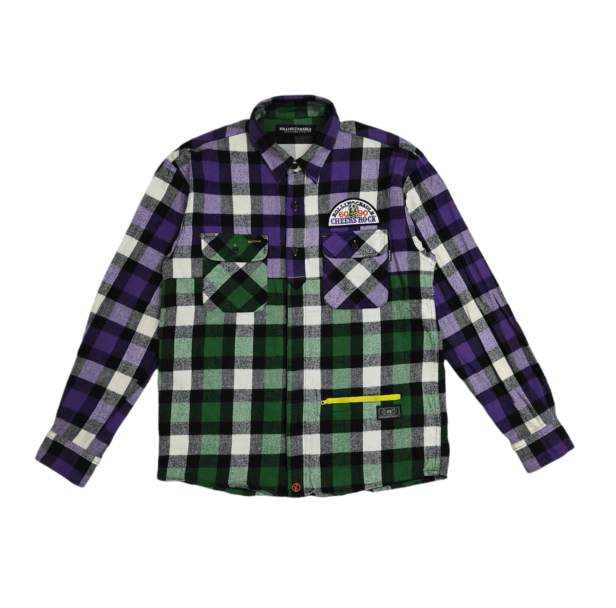 Japanese Brand ROLLING CRADLE CHEERS ROCK Lumberjacks hybrid shirt Size US L / EU 52-54 / 3 - 1 Thumbnail