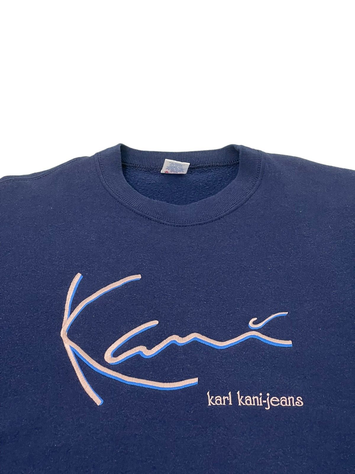 Karl Kani Vtg 90s Karl Kani USA Embroydery Logo Sweatshirt 44🟩 Size US L / EU 52-54 / 3 - 4 Thumbnail