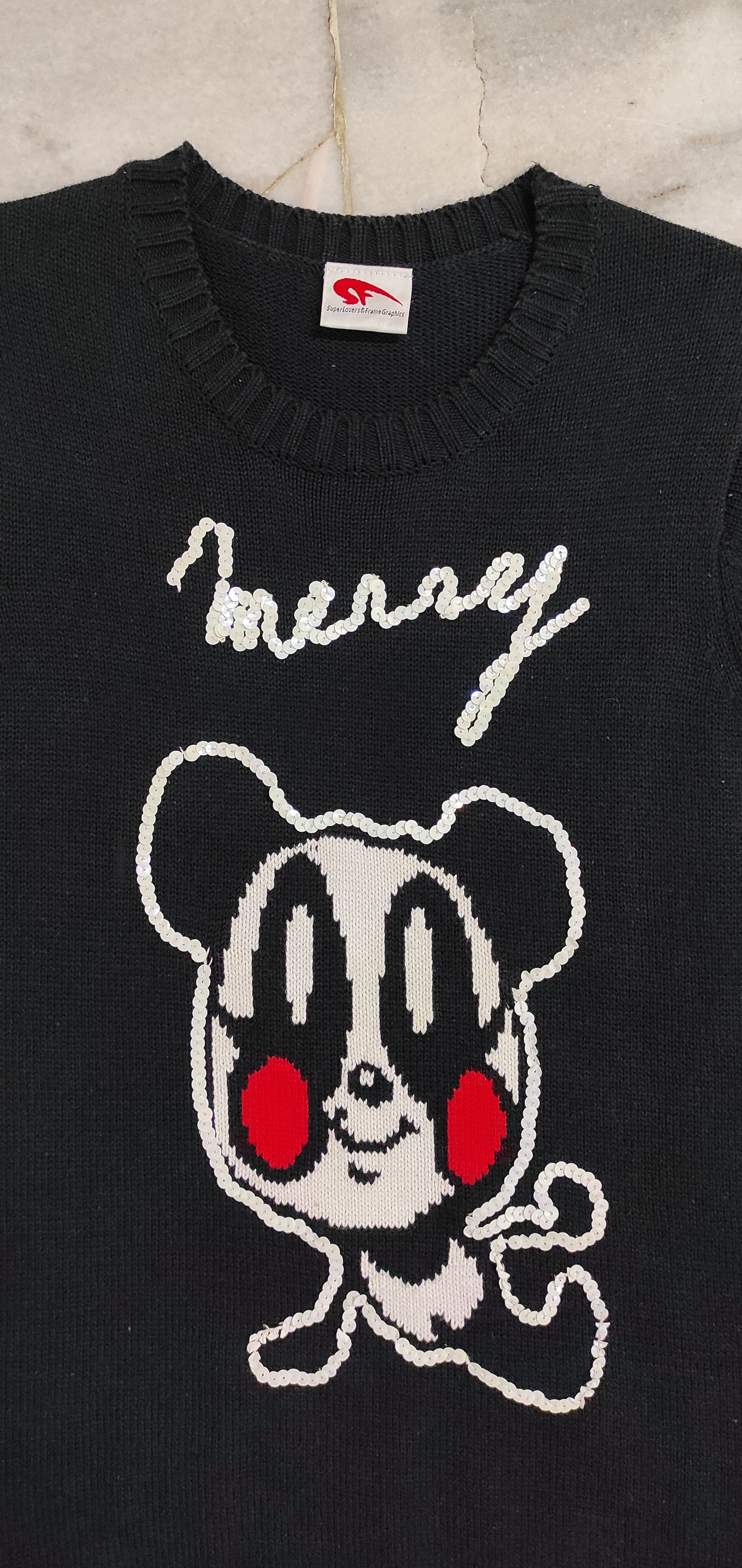 Super Lovers Archive SUPERLOVERS & Frame Panda Graphic Cowichan knit tee Size M / US 6-8 / IT 42-44 - 5 Thumbnail