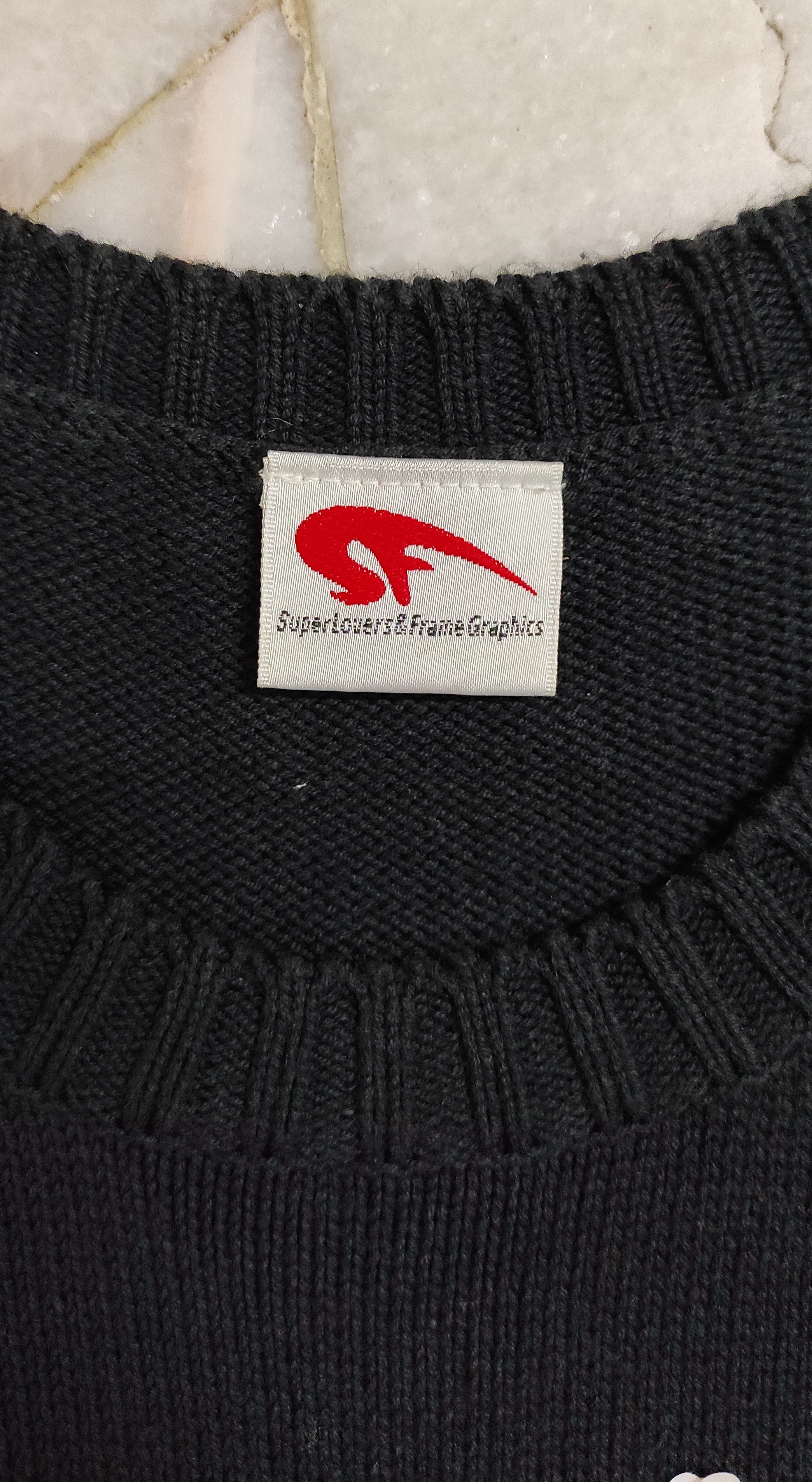 Super Lovers Archive SUPERLOVERS & Frame Panda Graphic Cowichan knit tee Size M / US 6-8 / IT 42-44 - 6 Thumbnail
