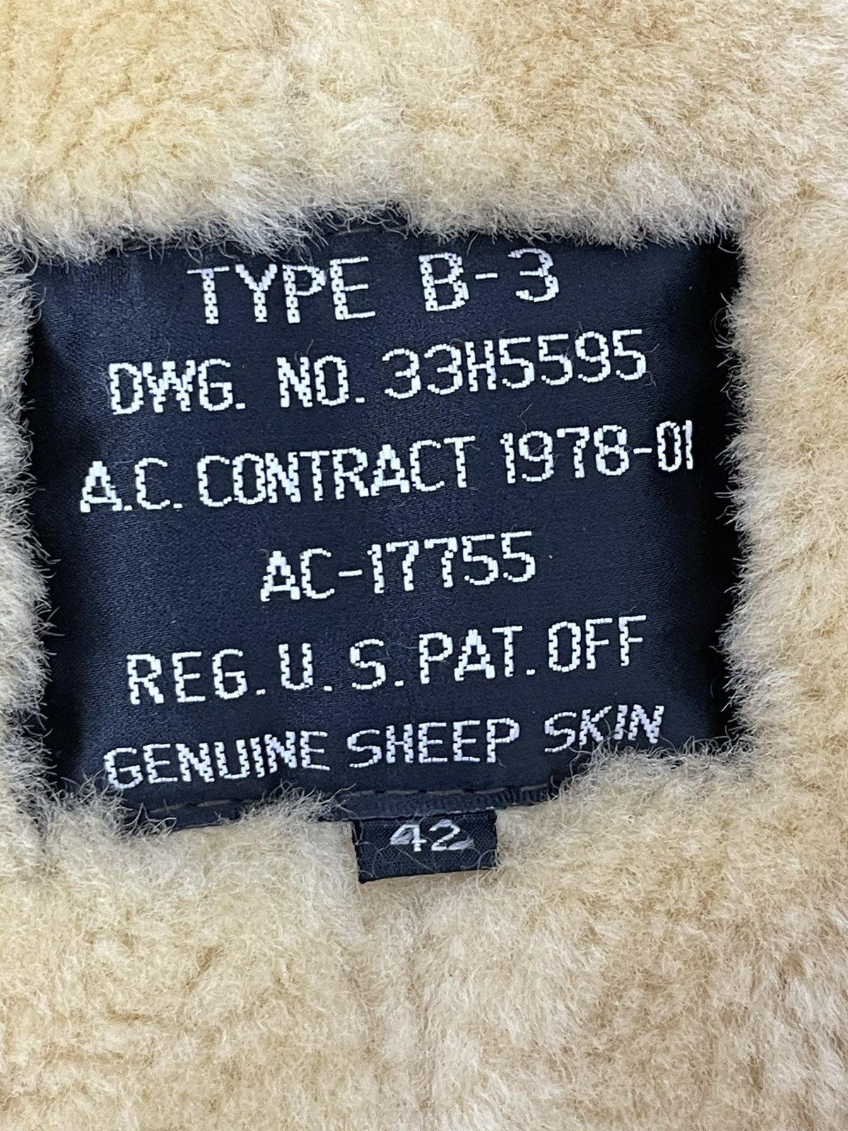 Leather Vtg Shearling Beauty Sheepskin Jacket Type B3 USAF 1🟦 Size US L / EU 52-54 / 3 - 21 Thumbnail