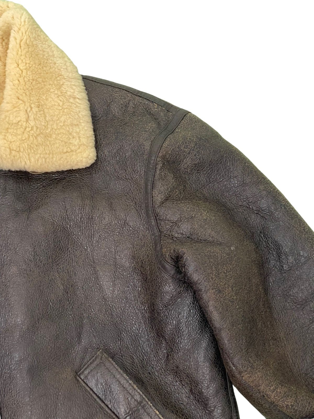 Leather Vtg Shearling Beauty Sheepskin Jacket Type B3 USAF 1🟦 Size US L / EU 52-54 / 3 - 13 Thumbnail