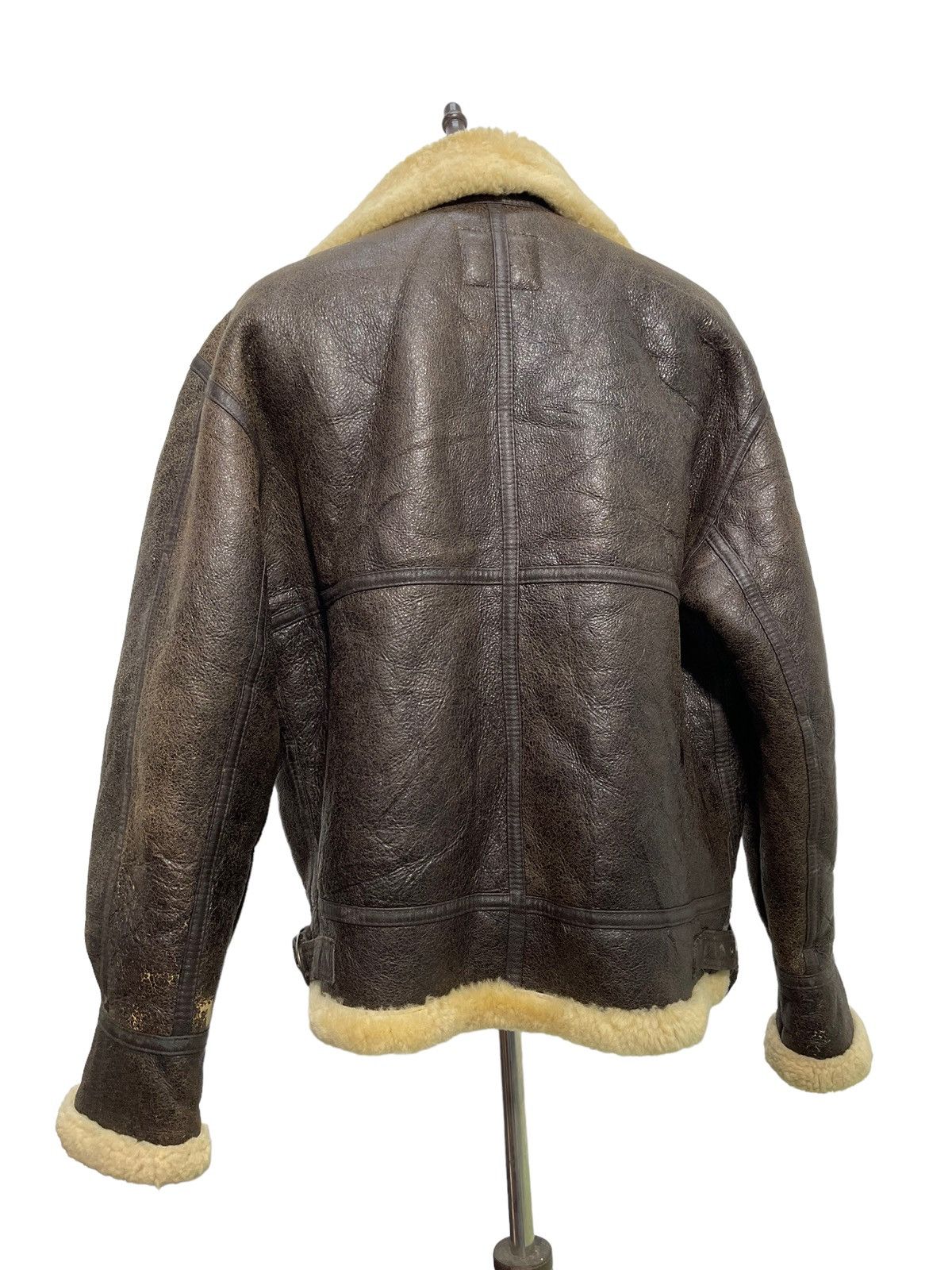 Leather Vtg Shearling Beauty Sheepskin Jacket Type B3 USAF 1🟦 Size US L / EU 52-54 / 3 - 5 Thumbnail