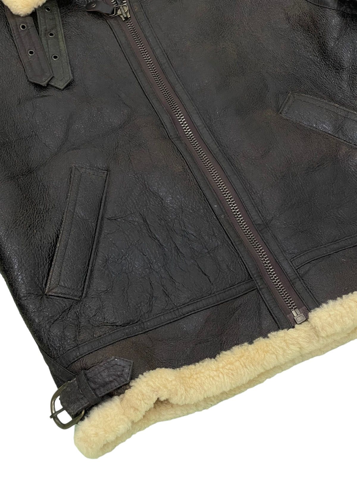 Leather Vtg Shearling Beauty Sheepskin Jacket Type B3 USAF 1🟦 Size US L / EU 52-54 / 3 - 12 Thumbnail
