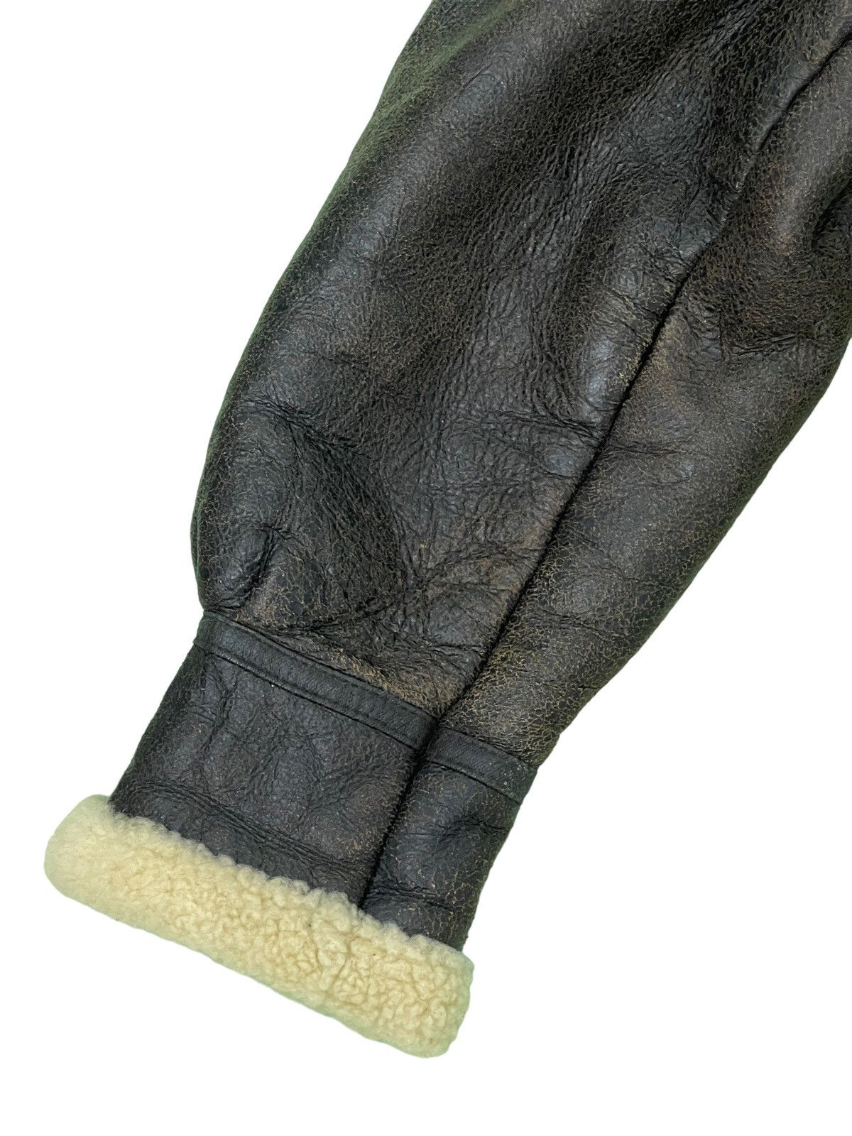 Leather Vtg Shearling Beauty Sheepskin Jacket Type B3 USAF 1🟦 Size US L / EU 52-54 / 3 - 11 Thumbnail