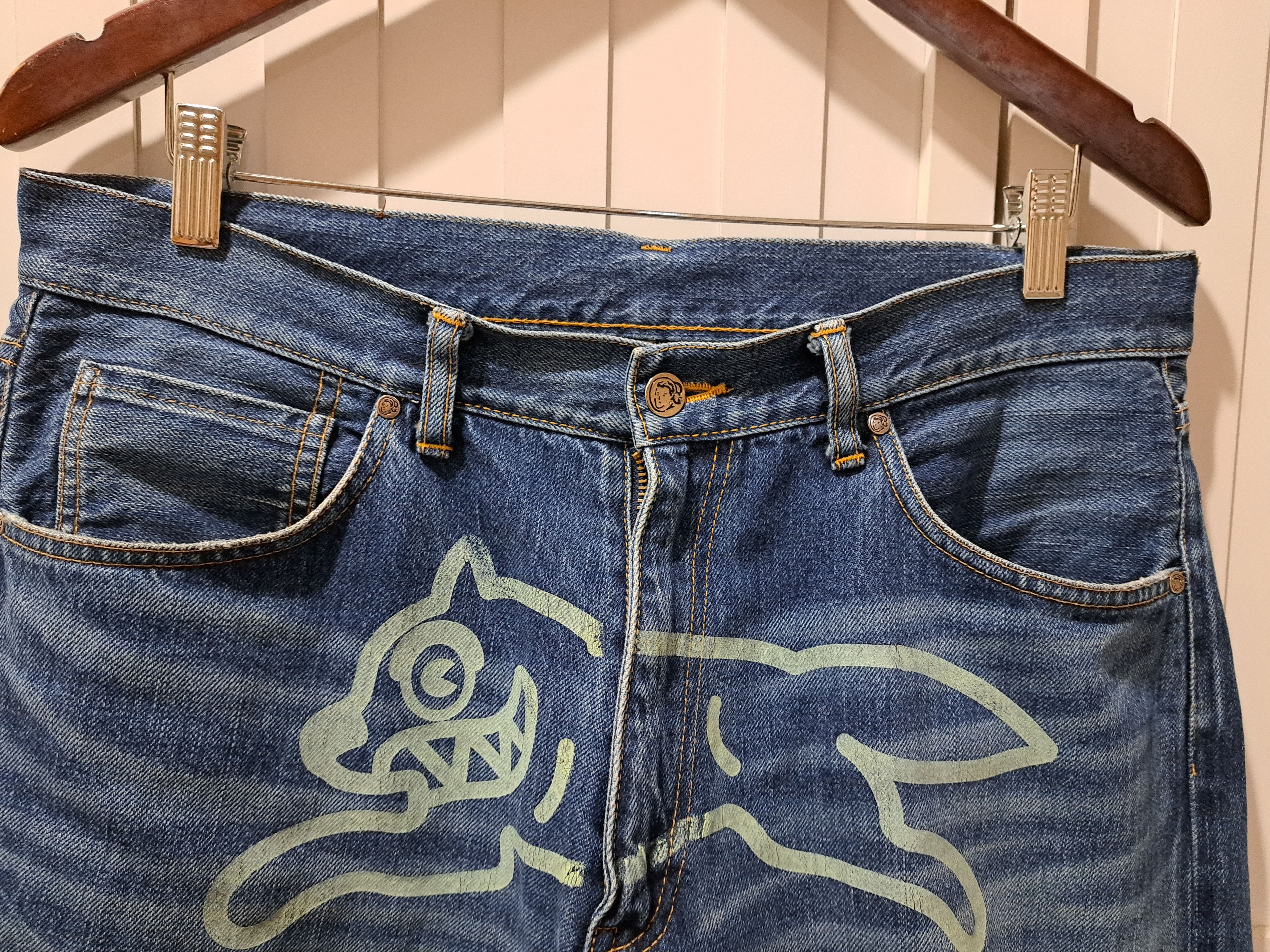 Billionaire Boys Club Vintage Rare OG Ice Cream BBC Running Dog Jeans Size US 34 / EU 50 - 2 Thumbnail