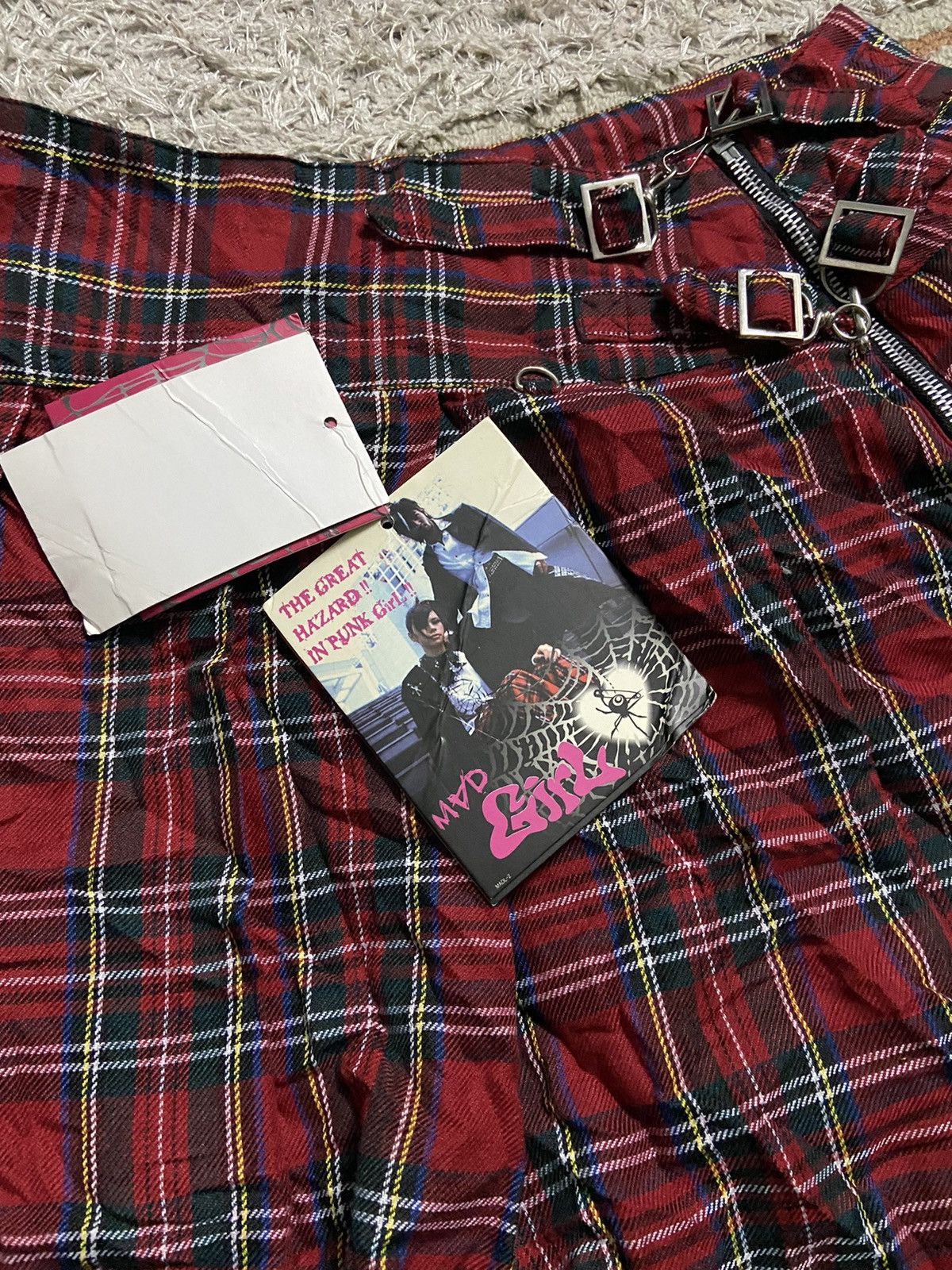Japanese Brand × Other Mad GIRL Hazard Punk GIRL Deadstock Check Skirts Size 29" - 4 Thumbnail