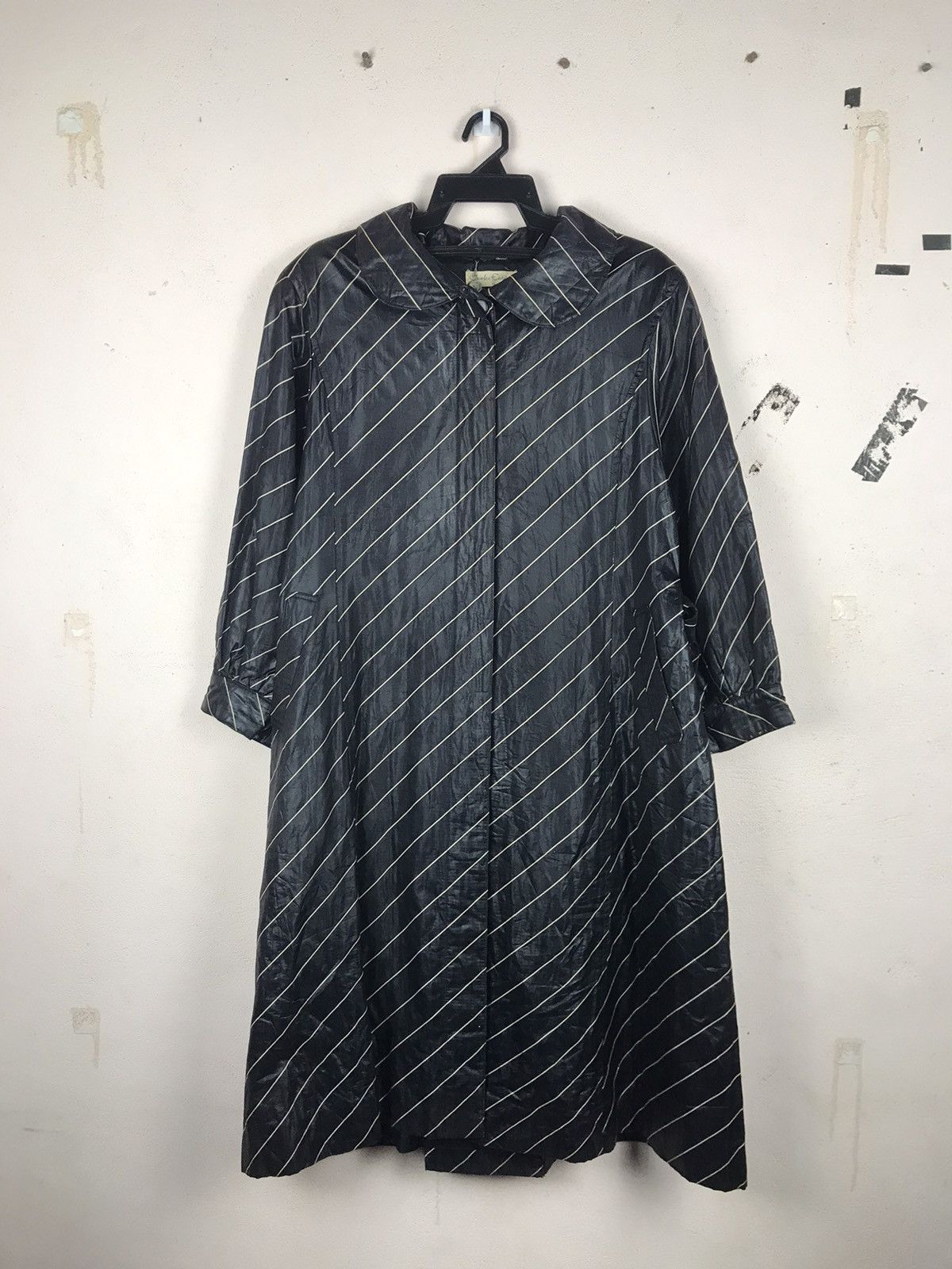 image of Vintage Charles Entieres Very Luxury Trench Coat in Black, Men's (Size Large)