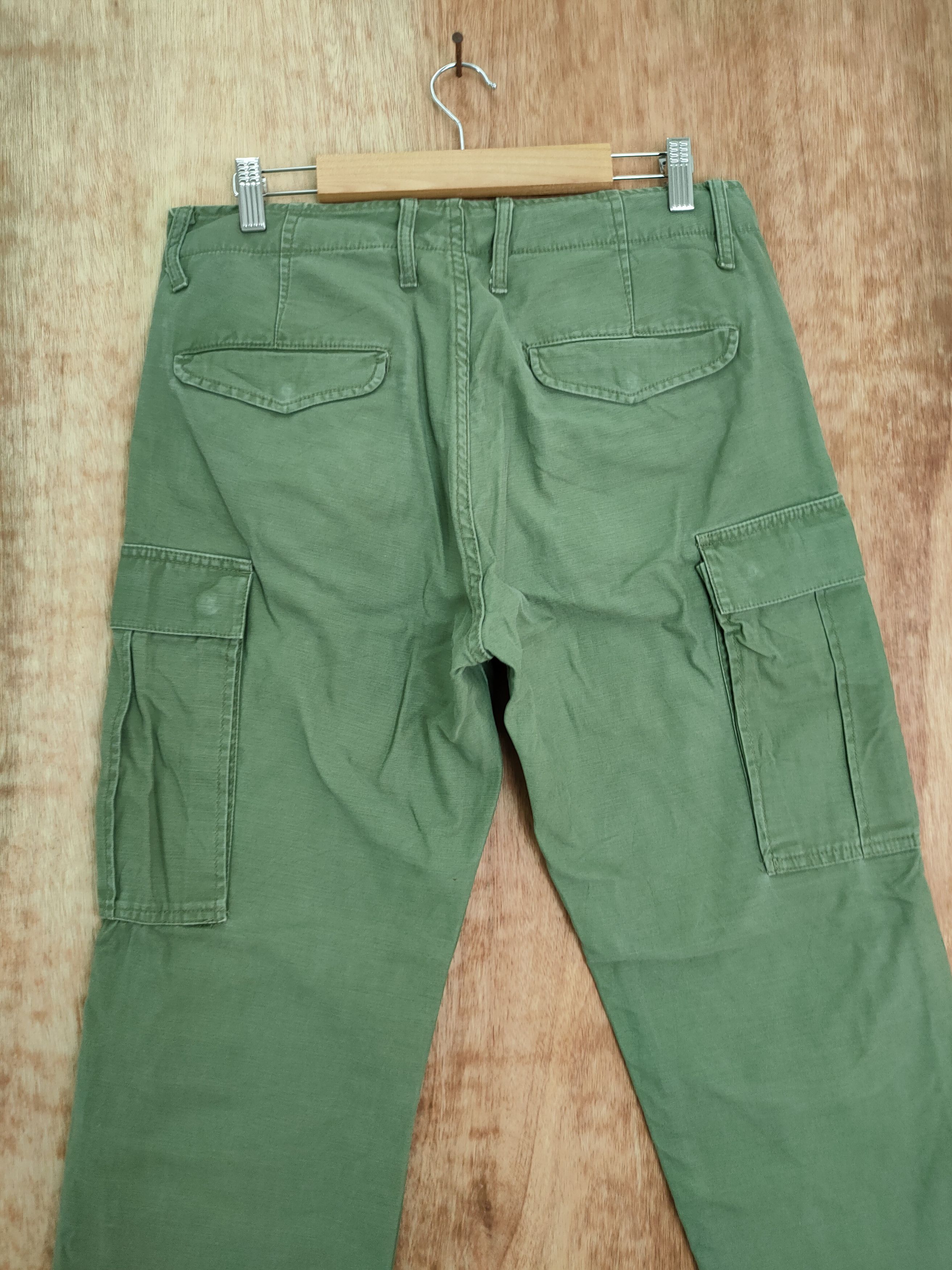 Japanese Brand DL Back Number japan green tactical cargo pants #470 Size US 31 - 9 Thumbnail