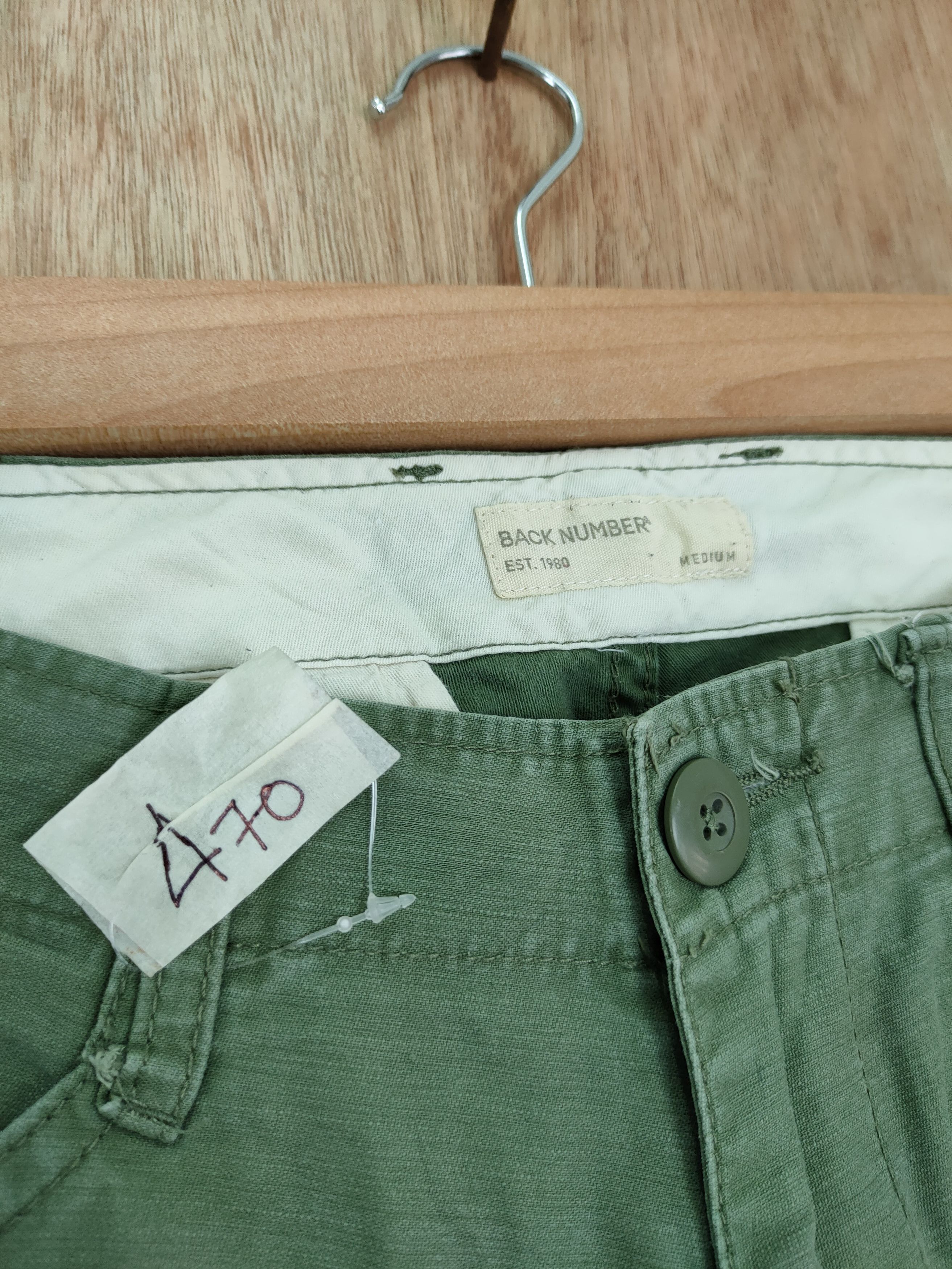 Japanese Brand DL Back Number japan green tactical cargo pants #470 Size US 31 - 5 Thumbnail
