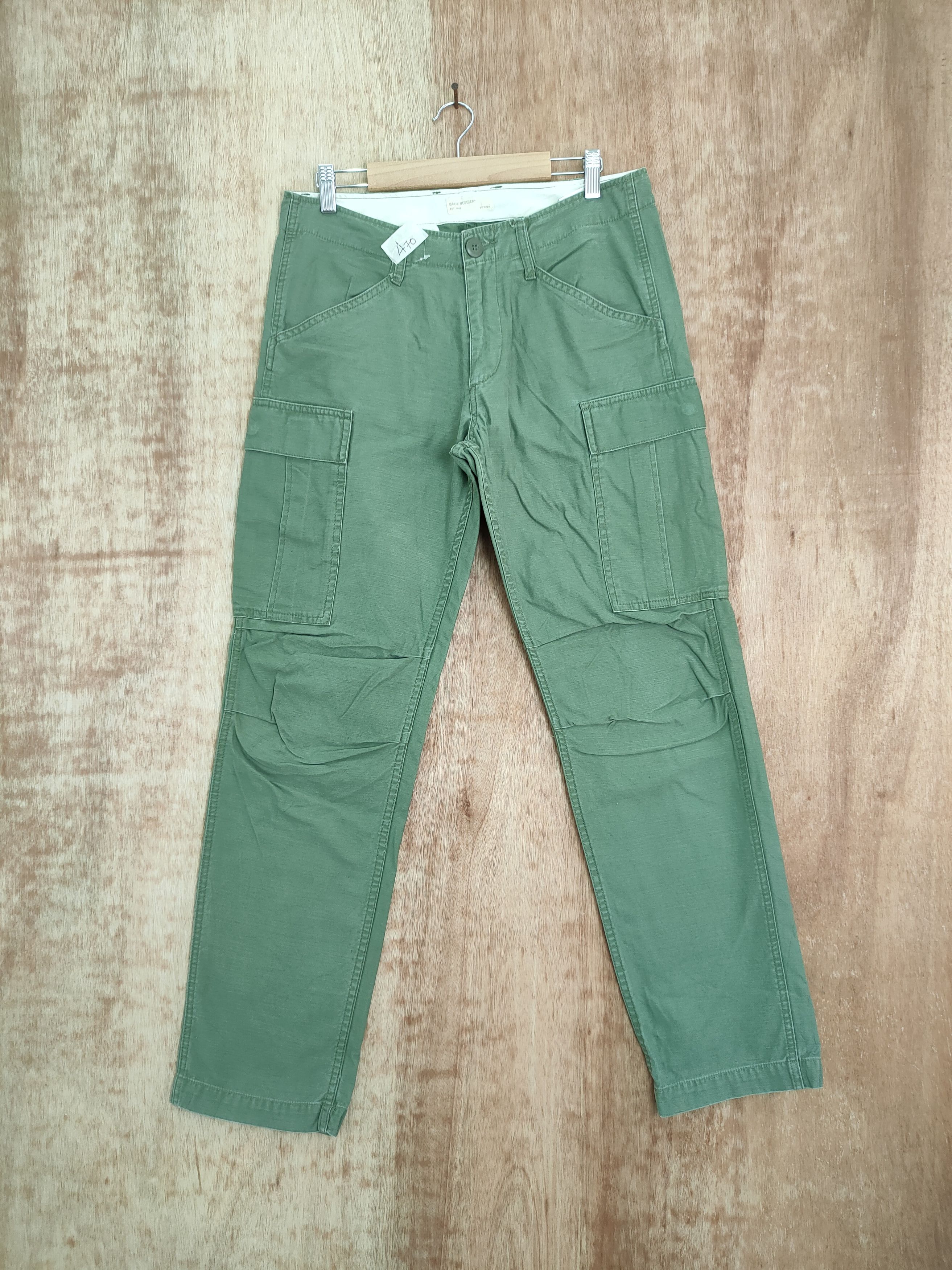 image of Vintage Back Number Japan Green Tactical Cargo Pants 470, Men's (Size 31)