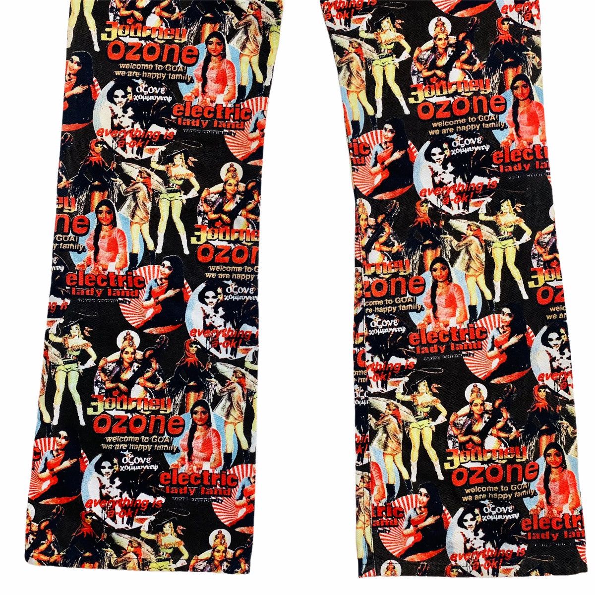 Japanese Brand ❤️‍🔥NEEDGONE❤️‍🔥90s Ozone Community Cowgirls Indians Printed Pants Size US 29 - 7 Thumbnail